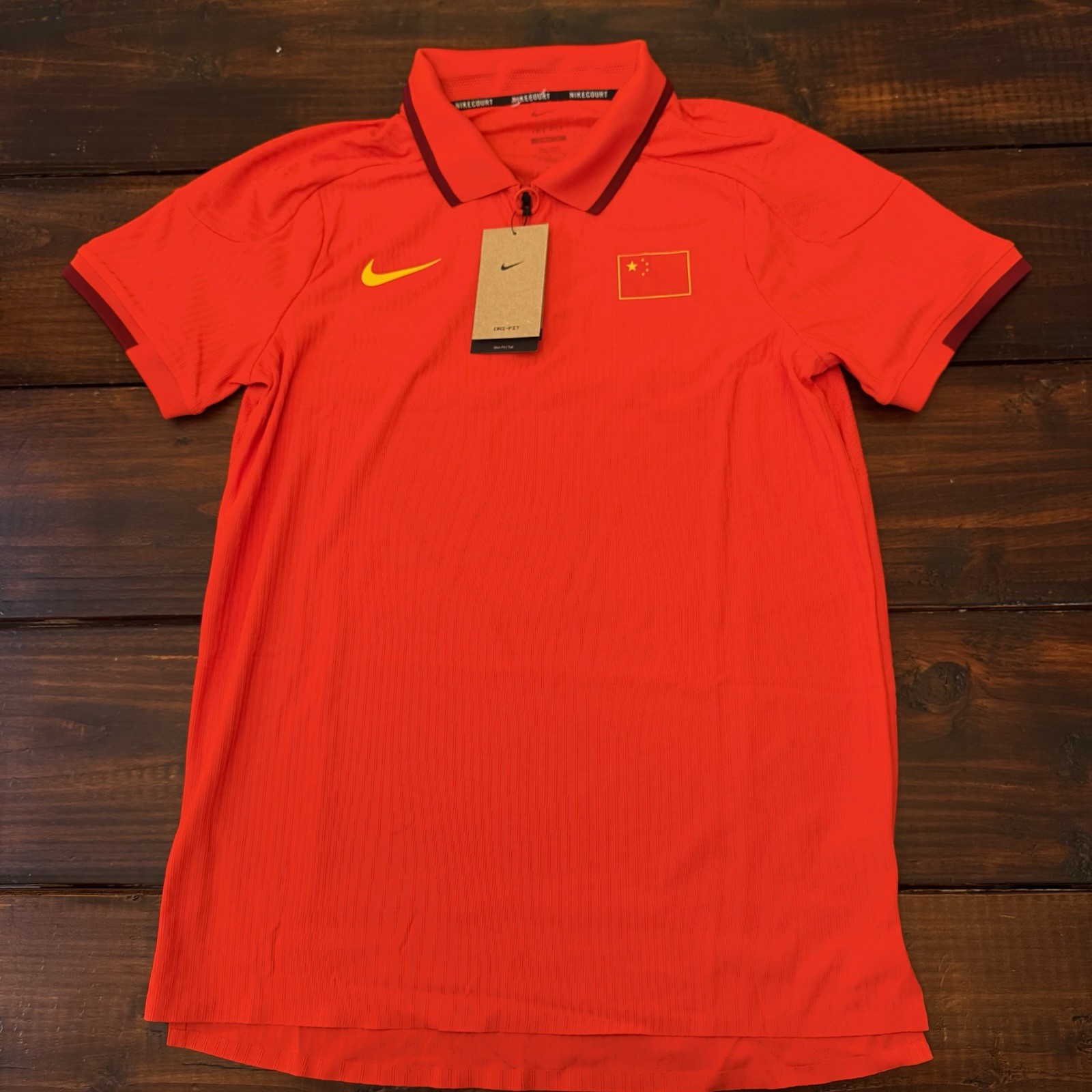 Nike Court Elite Team China Dri-FIT Tennis Polo Shirt $105 Sz Medium FD8720-673