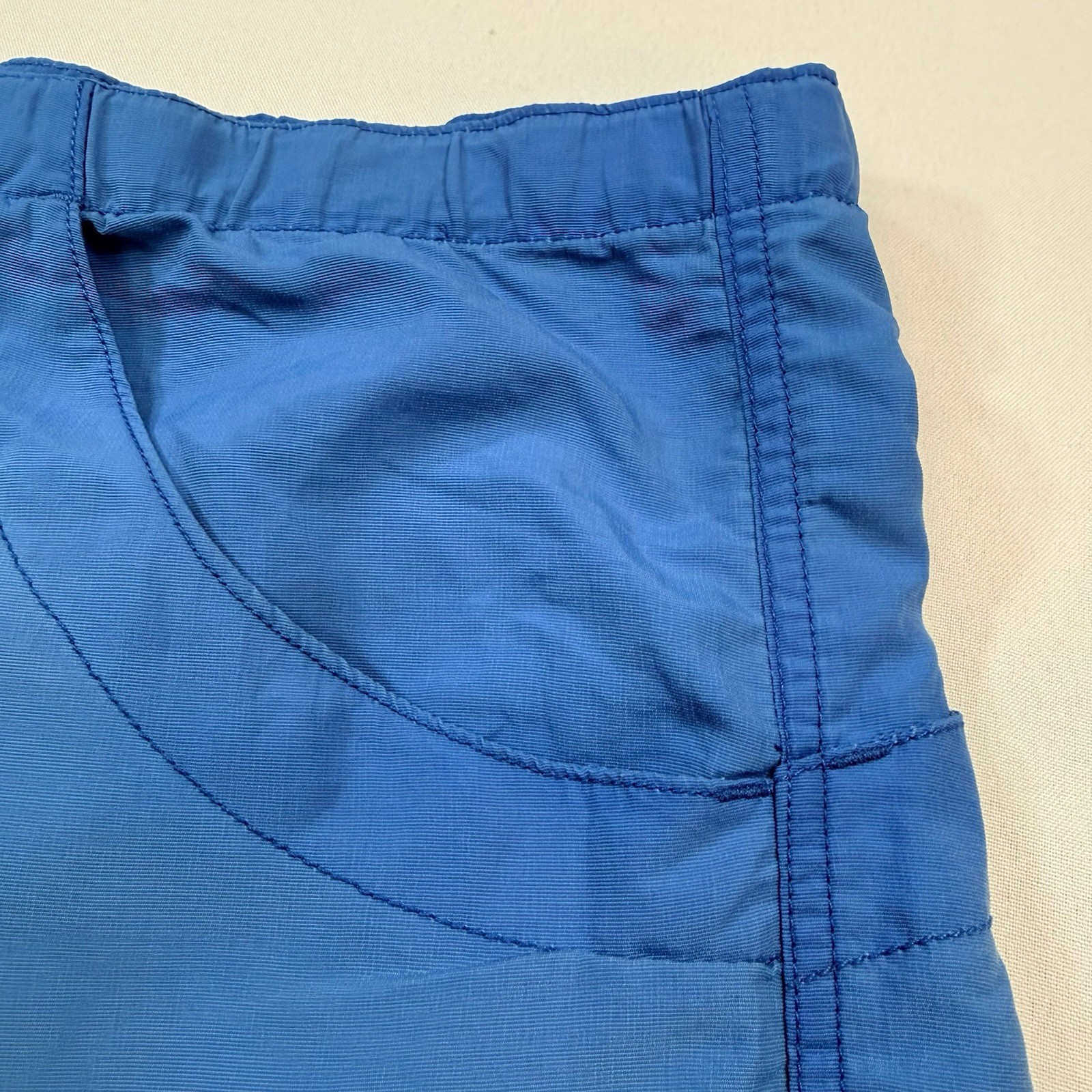 KAVU Shorts Deep Eddy Mens Large Blue Nylon Belted 9.5” Hiking Climbing GUC