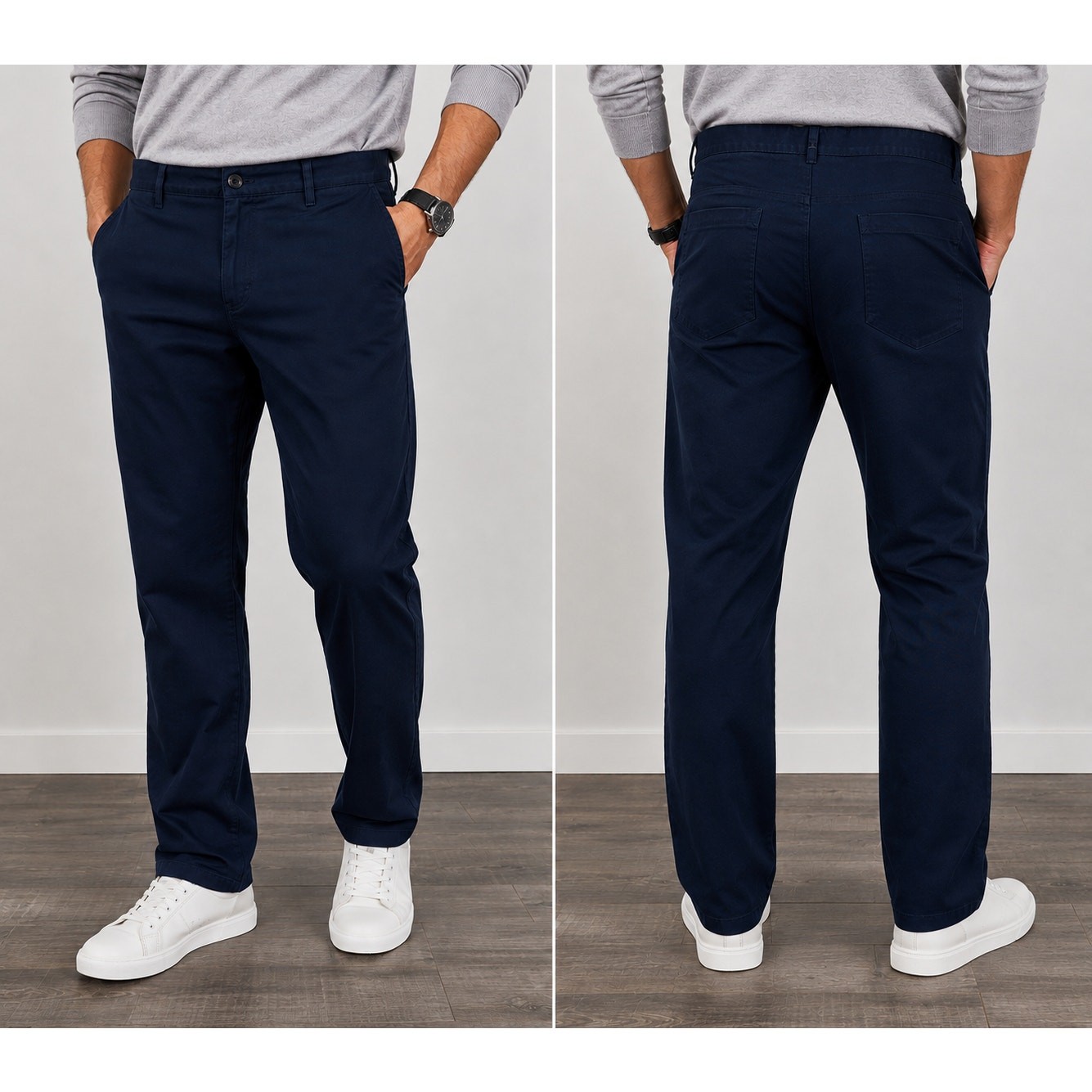 Calvin Klein Men’s Navy Straight Fit Pants 38×32 NWT Below Waist Chino