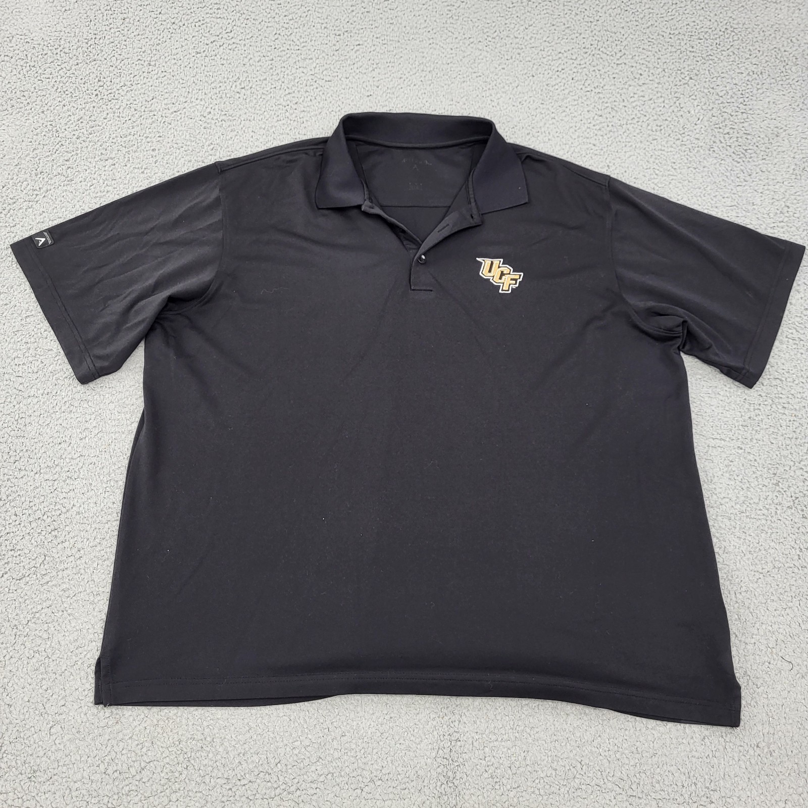 UCF Knights Antigua Polo Mens XL Black Performance Embroidery Shirt