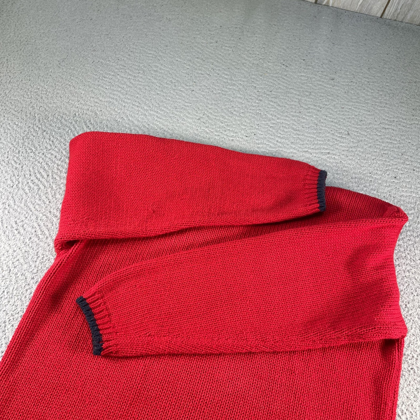 Vintage Sweater Mens Small Red Teddy Bear Preppy Golf Tassel 80s 90s Tennis