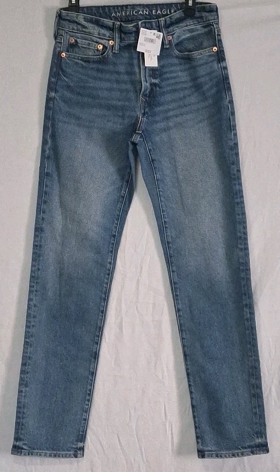 American Eagle Men’s Slim Straight Jeans NWT 30×34 Blue AirFlex Medium Wash