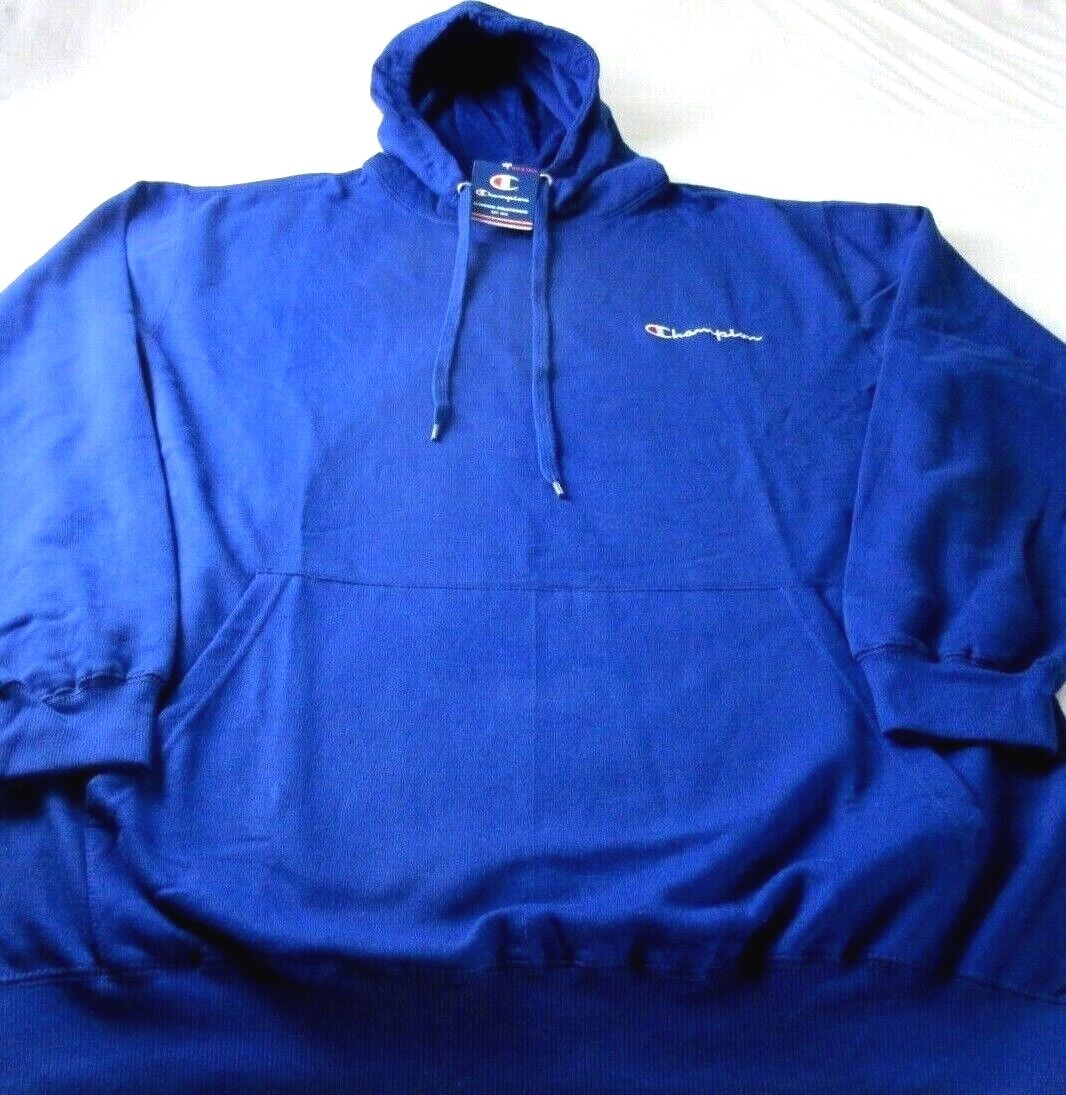 Champion Men’s PO Hoodie Fleece Lined Sweatshirt Big & Tall Size XLT Royal Blue