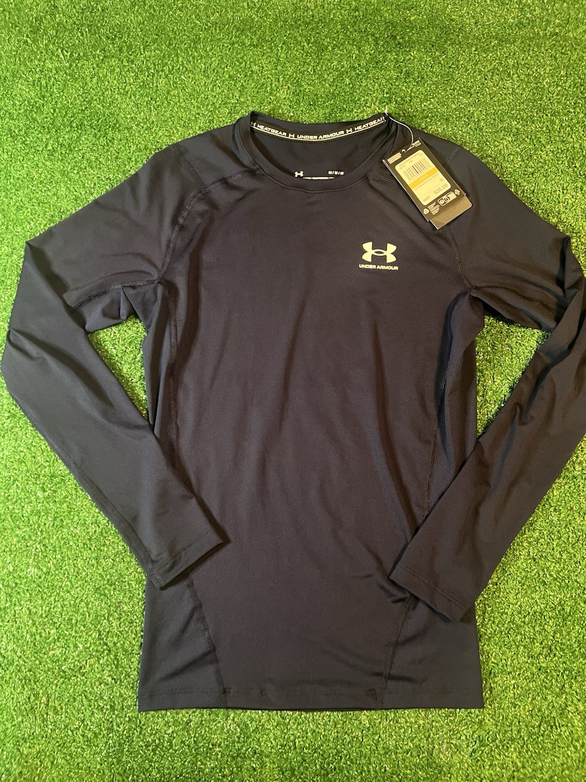Men’s Under Armour HeatGear Long Sleeve Compression Fit Shirt Blue 1361524 M