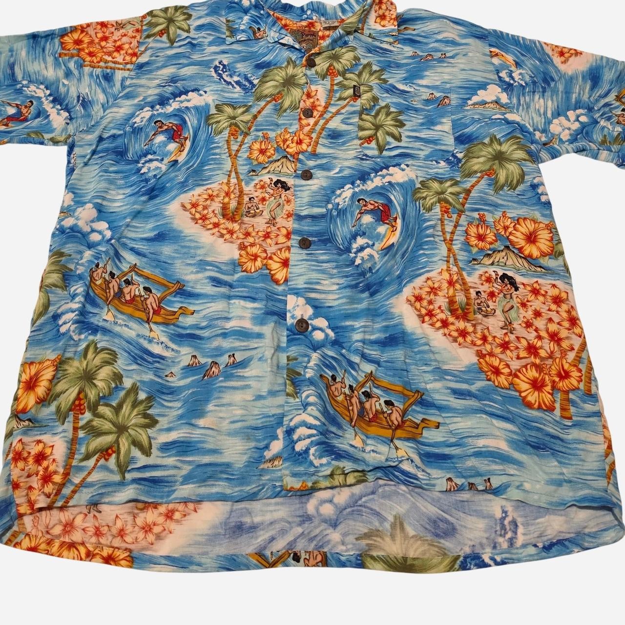 Vintage Pineapple Connection Hawaiian Shirt Rayon M Short Sleeve Aloha
