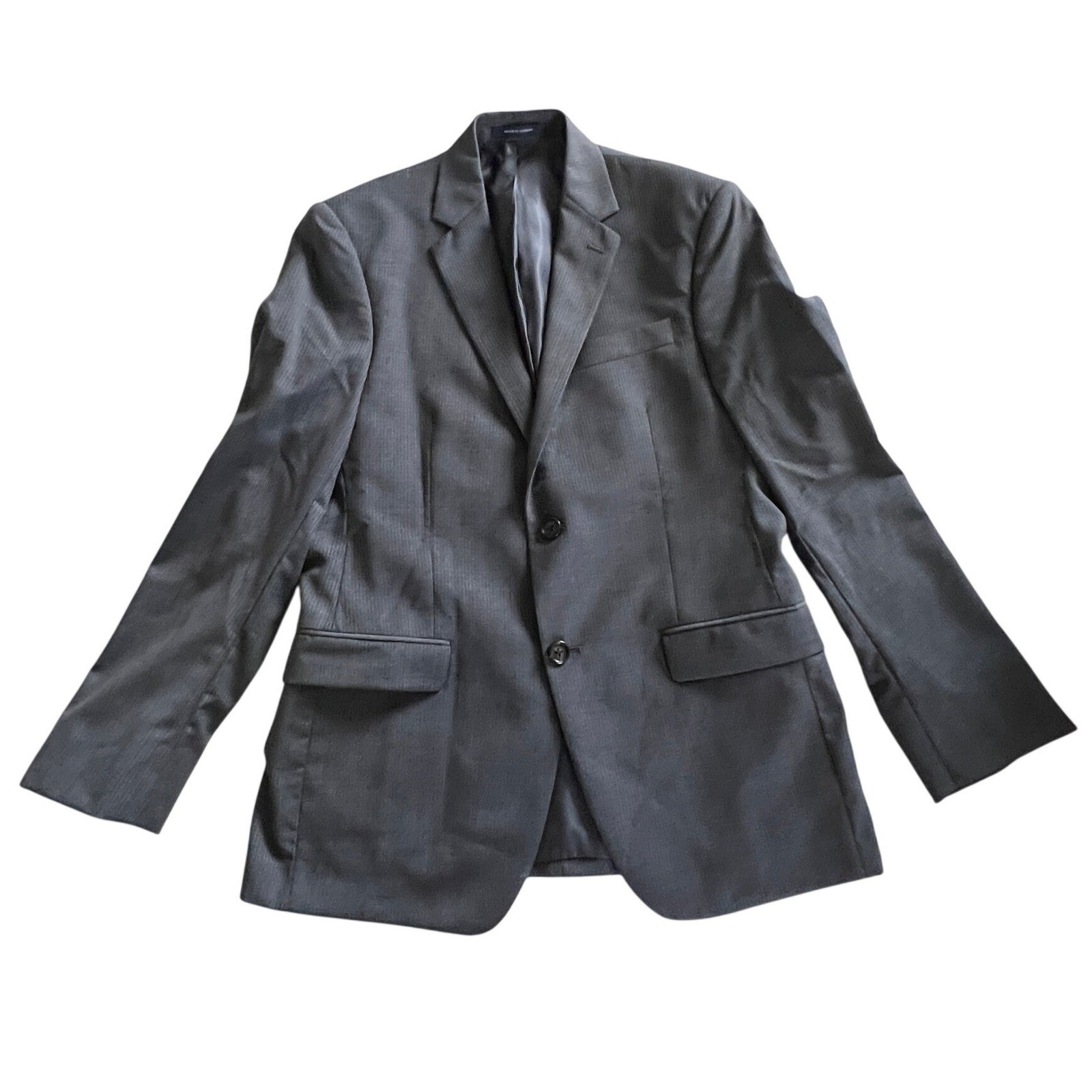 Ralph Lauren Blazer Mens 38S Grey Pinstripe Regular Fit Modern Business Coat