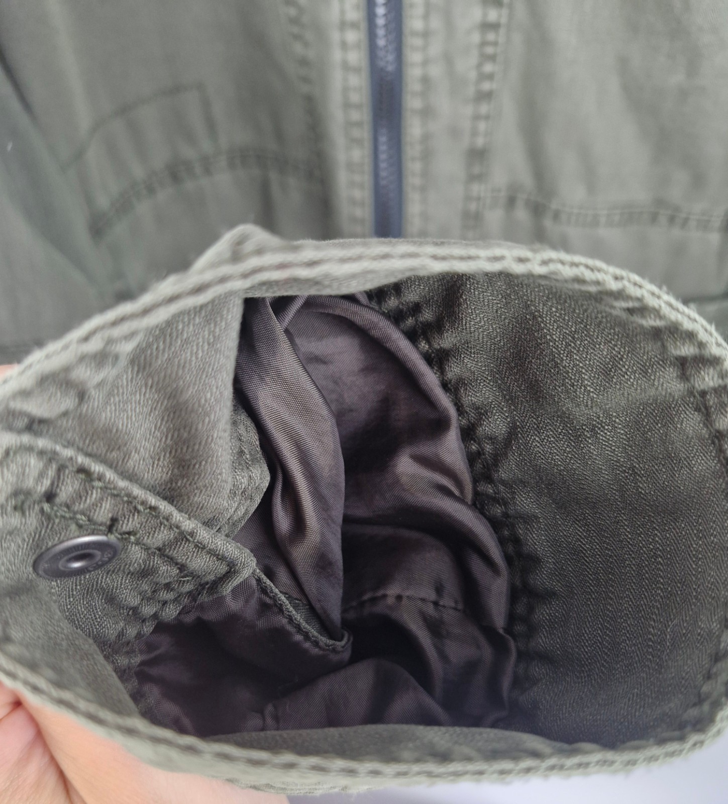 Next Mens Utility Jacket Large 1982 DPT Khaki Zip Up Casual Military Chore
