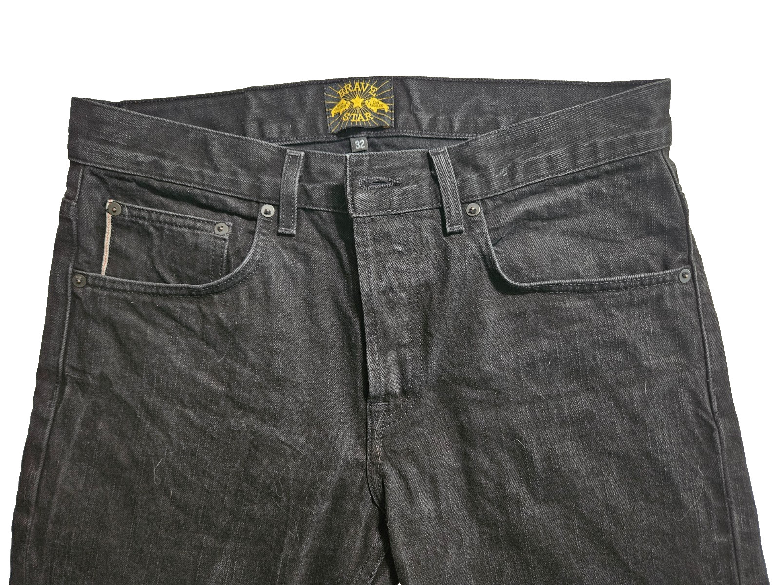 Brave Star Black Selvedge Denim – Made in USA – W32, L34