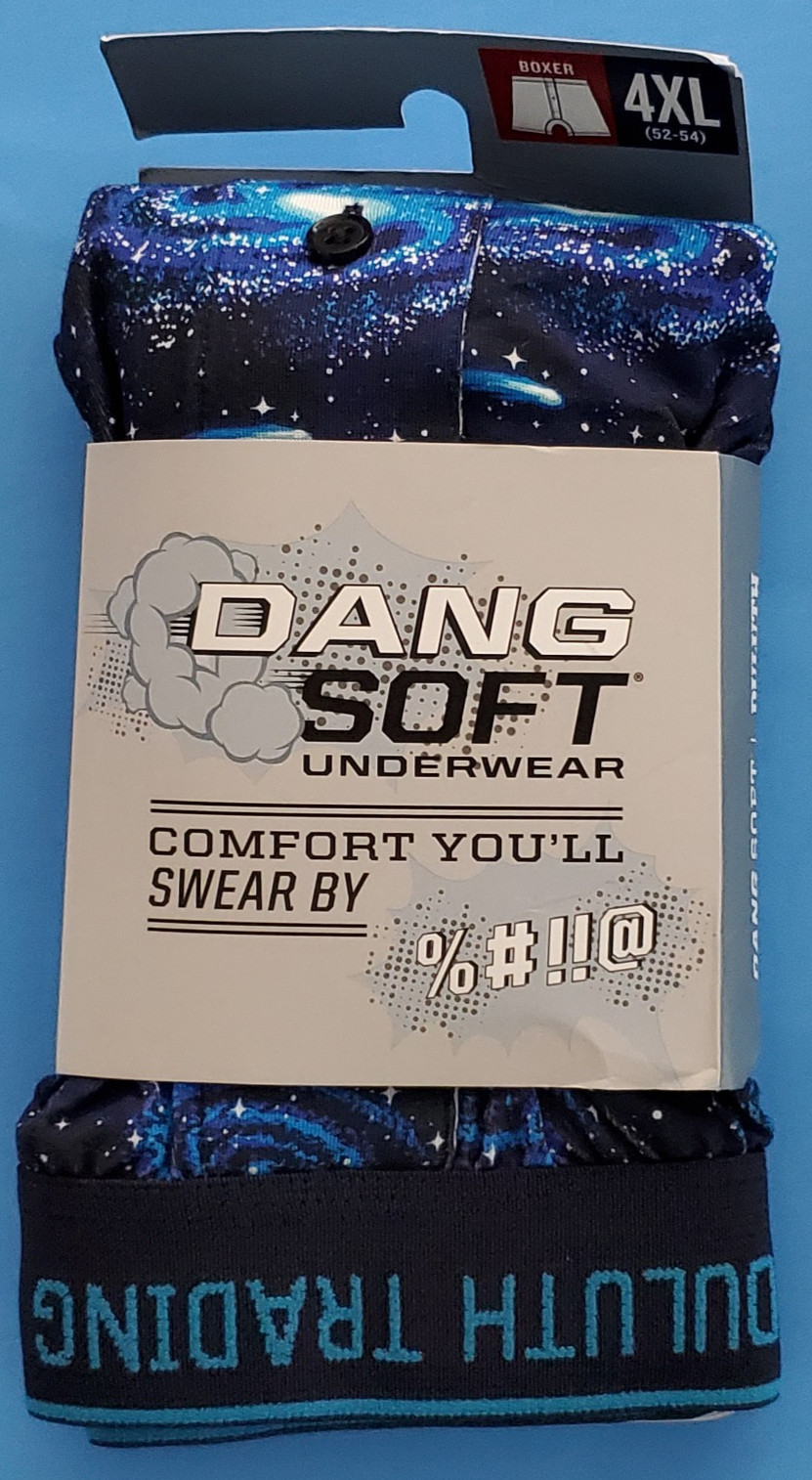 Duluth Trading Dang Soft Boxer Brief Sz 4XL (52-54) Stars Outer Space Style-New