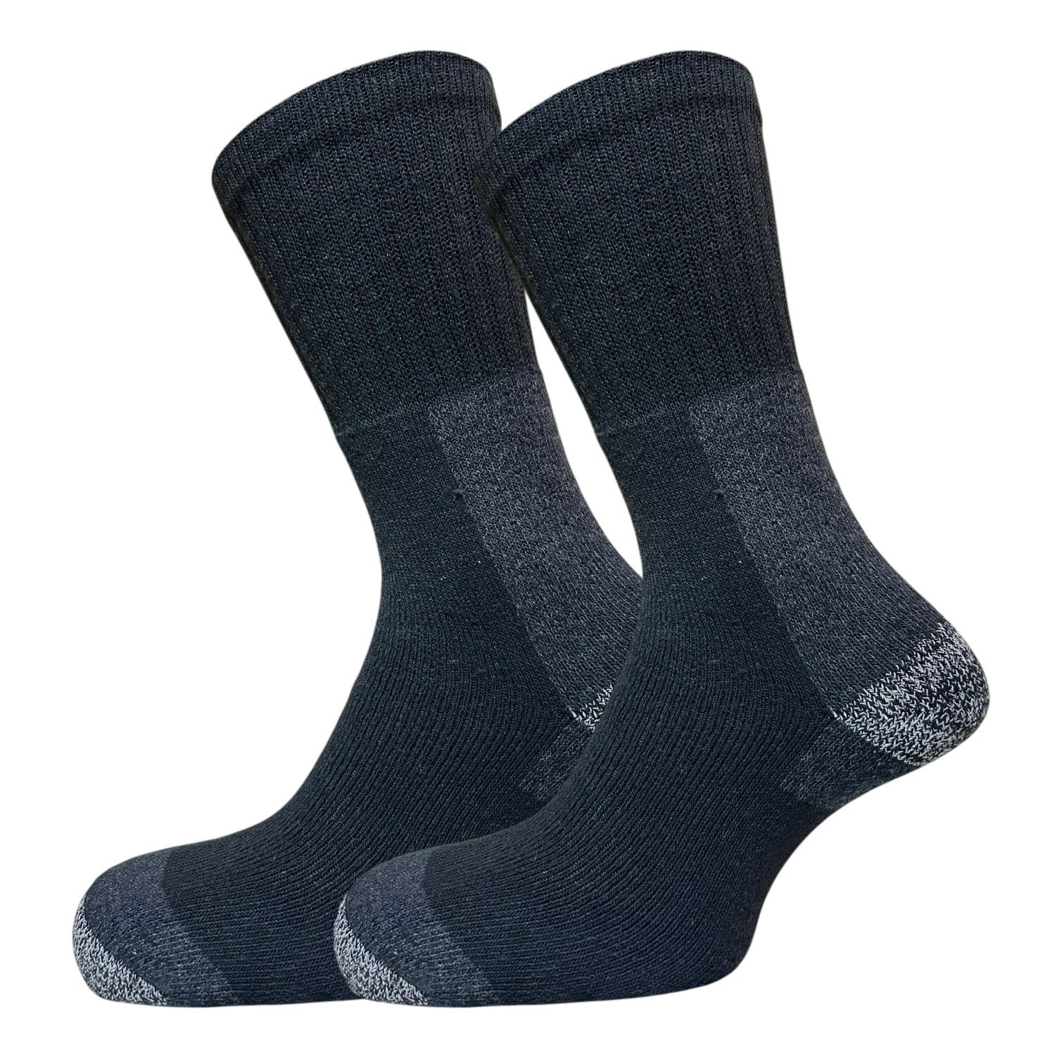 6-20 Pairs Men’s Heavy Duty Work Socks Contrast Heel Toe 3,4,5,6,7,8,9,10,11,12