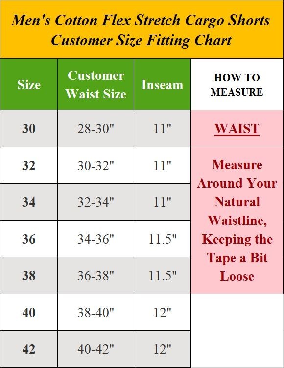 3-Pack Men’s Cotton Flex Stretch Cargo Shorts W/o Belt