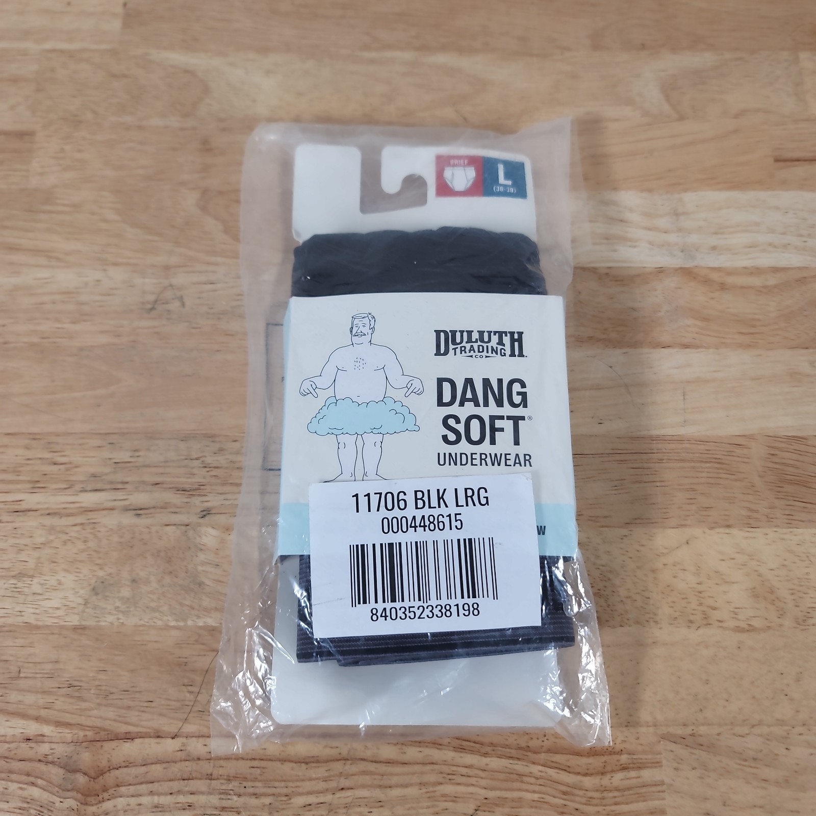 Duluth Trading Co Size Large Dang Soft Briefs Black 11706