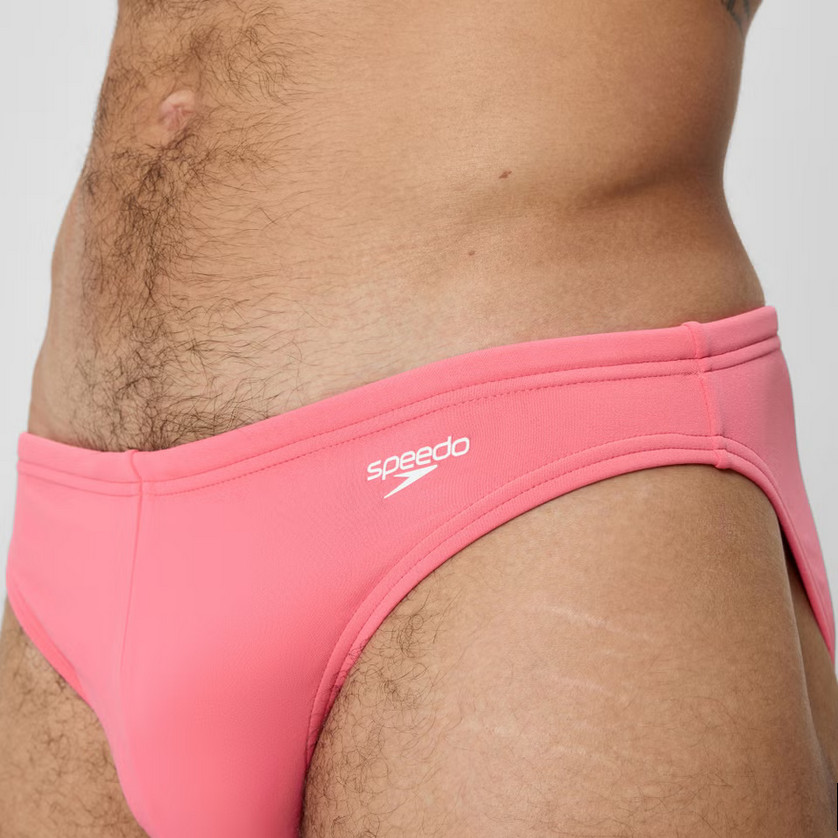 Speedo Men pink Lemonade swim bikini brief bach diving swimwear size 28 30 32 34