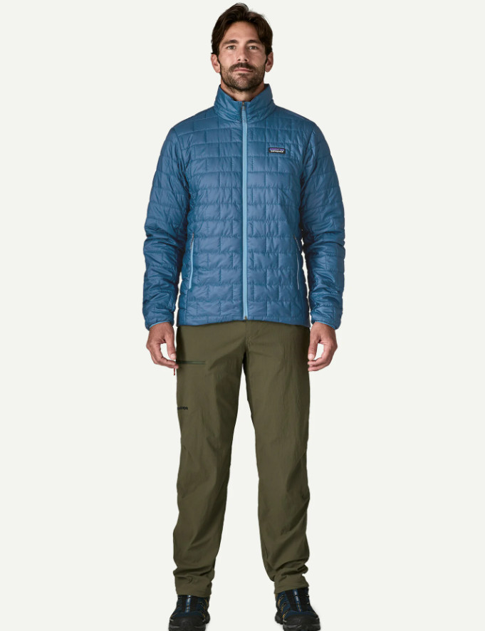 Patagoni Mens Nano Puff Insulated Jacket Lightweight Aquatic Blue