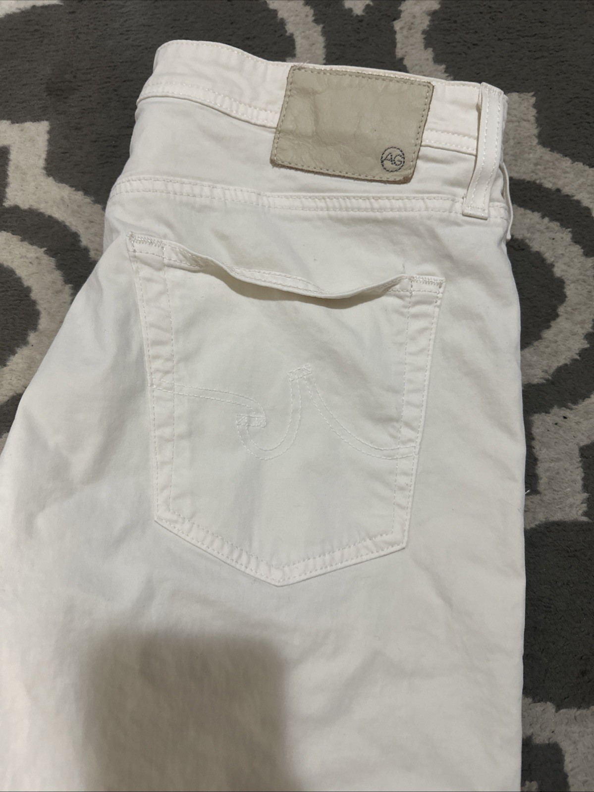 AG ADRIANO GOLDSCHMIED JEANS TELLIS WHITE CREAM SIZE 32 X 31 NEW