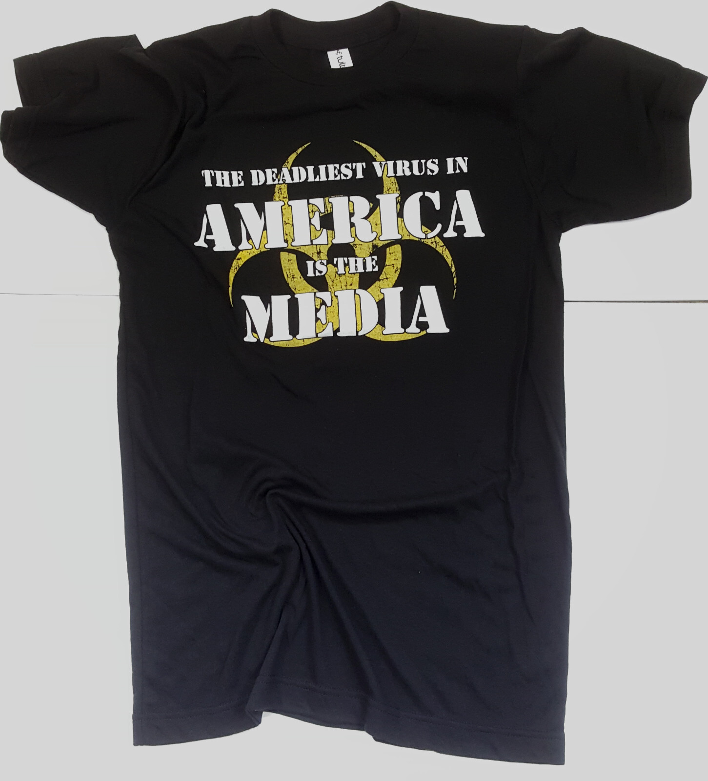 The Media Is The Deadliest Virus Super Soft 65/35 poly blend t-shirts Patriotic