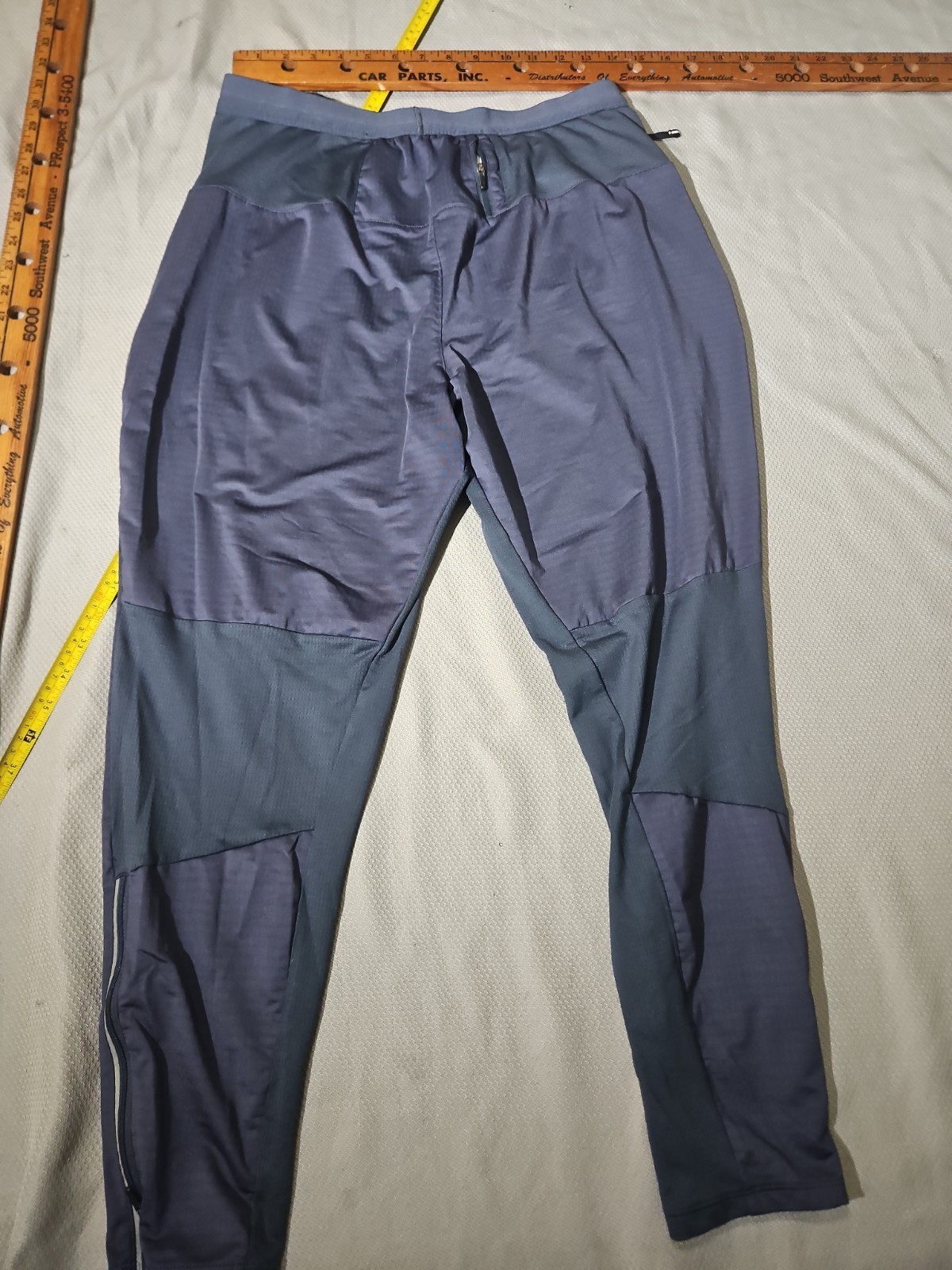 Nike Pants Mens L Blue Gray Phenom Elite Running Gym Joggers Ankle Zip Active