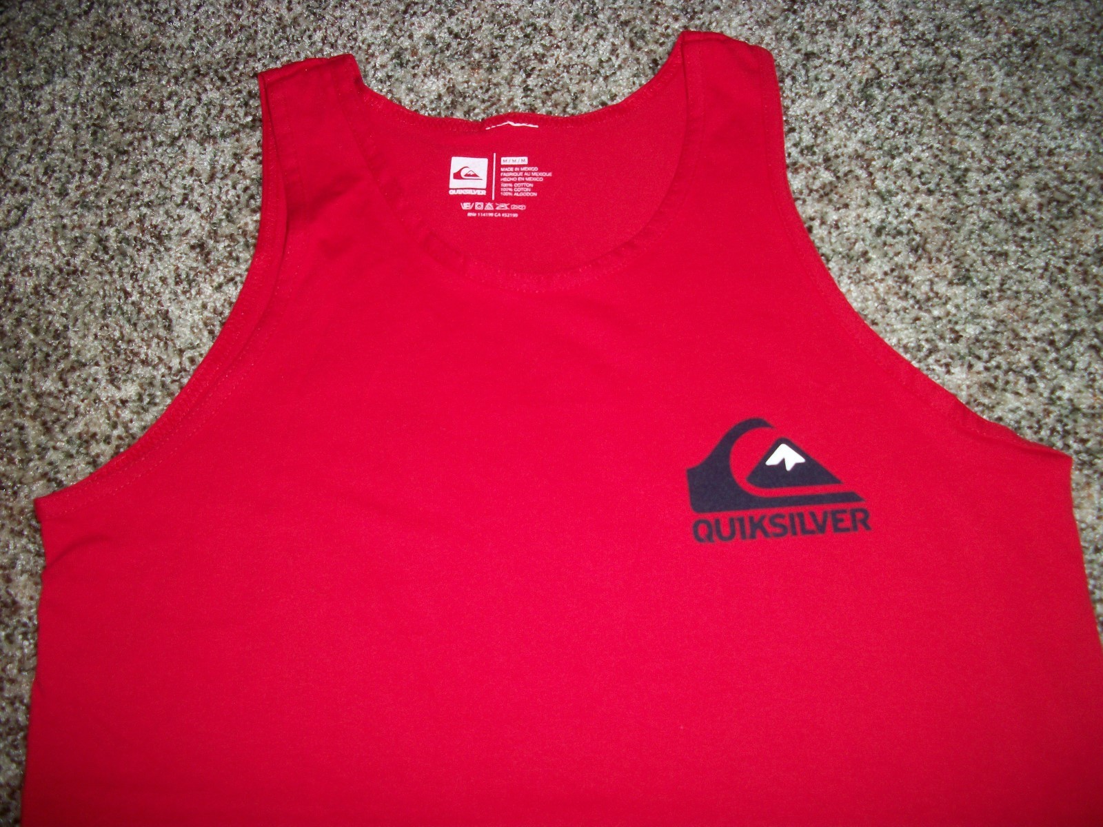 QUIKSILVER New NWT Mens Sleeveless Tank Top Shirt Red SMALL MEDIUM LARGE XL