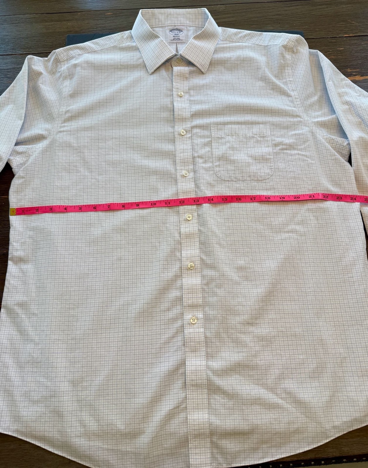 Brooks Brothers 1818 Regent Fit Non-Iron All Cotton Checked Dress Shirt