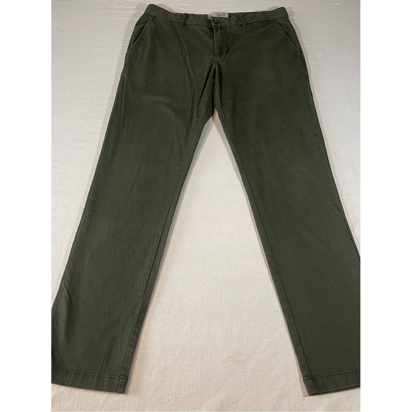 Original Penguin Olive Green Pants with Striped Waistband Detail 32×32