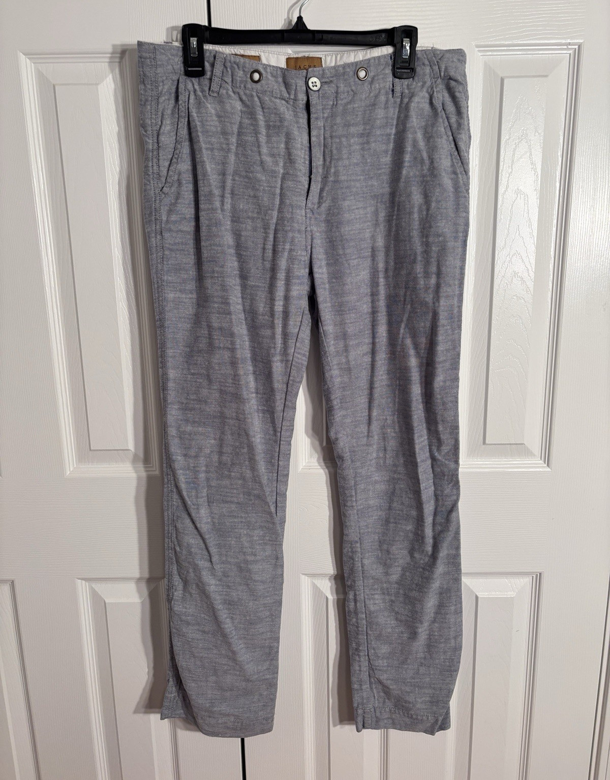 Preppy JACHS Men’s Casual Pants w/Details Gray 33 Miami Fit Work Dressy ECP