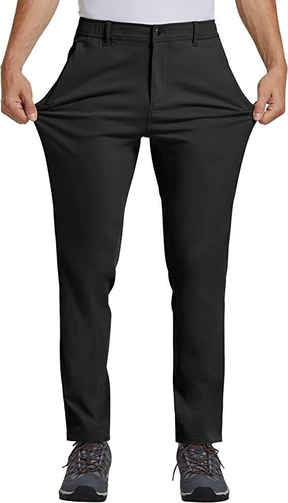 Men‘s Dress Pants Slim Fit Stretch Waterproof Reflective Golf, & Hiking Trousers