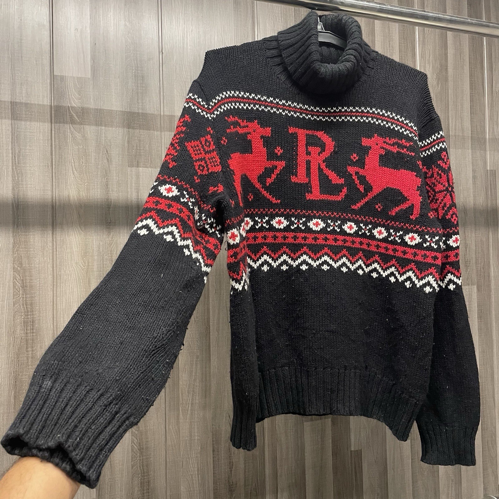 Polo Ralph Lauren Turtleneck Fair Isle Reindeer Sweater Size M