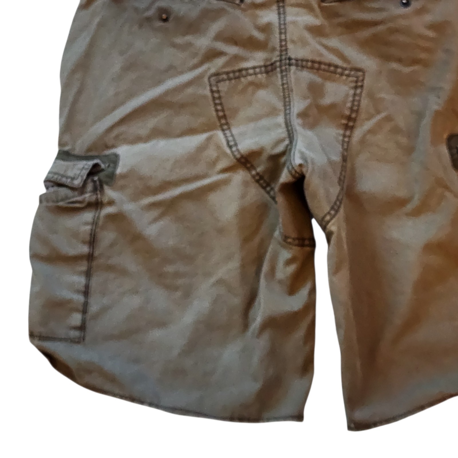 Old Navy Mens Cargo Shorts Size 31 Brown Distressed Raw Edge Hem