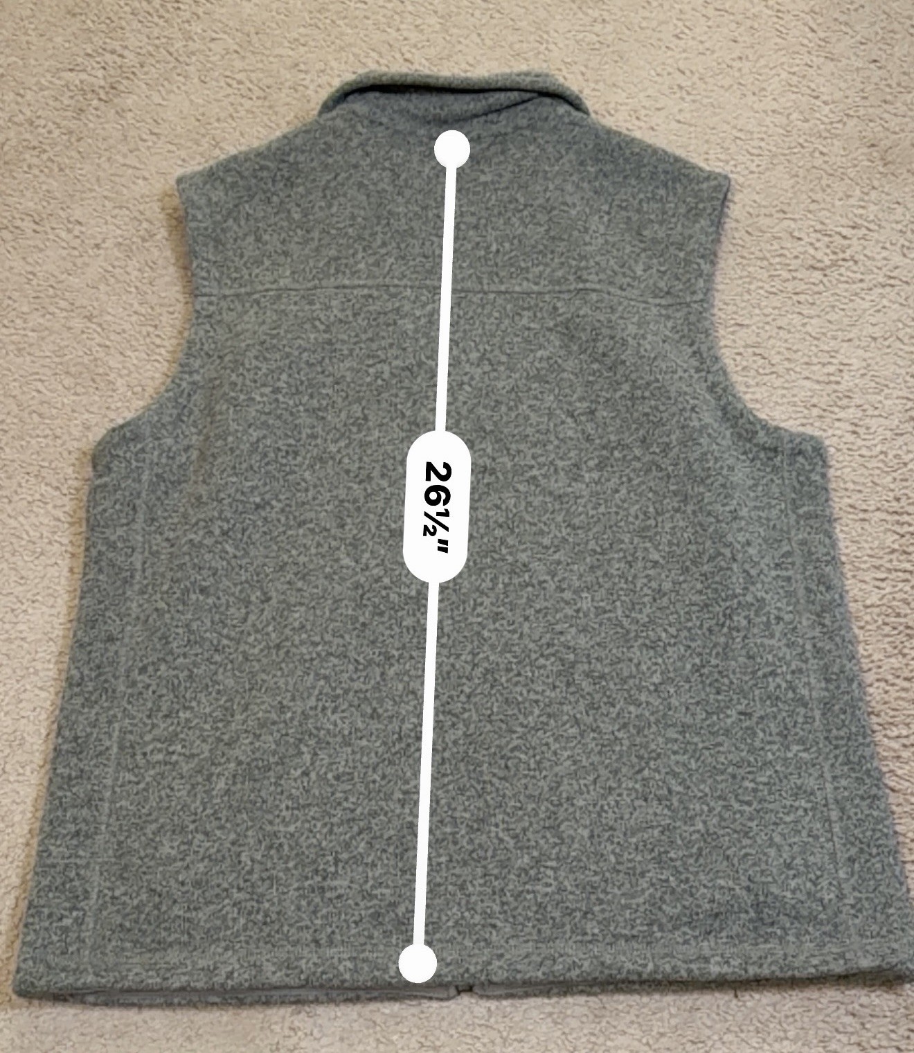 The North Face Men’s Large Gray Sweater Fleece Full Zip Vest Outdoor Hiking