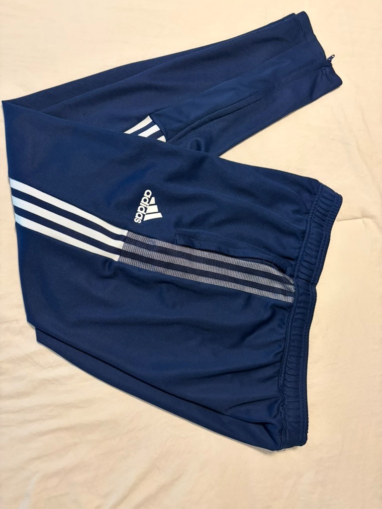 Adidas AEROREADY Primegreen Tapered Track Pants Navy Soccer Joggers Men’s L