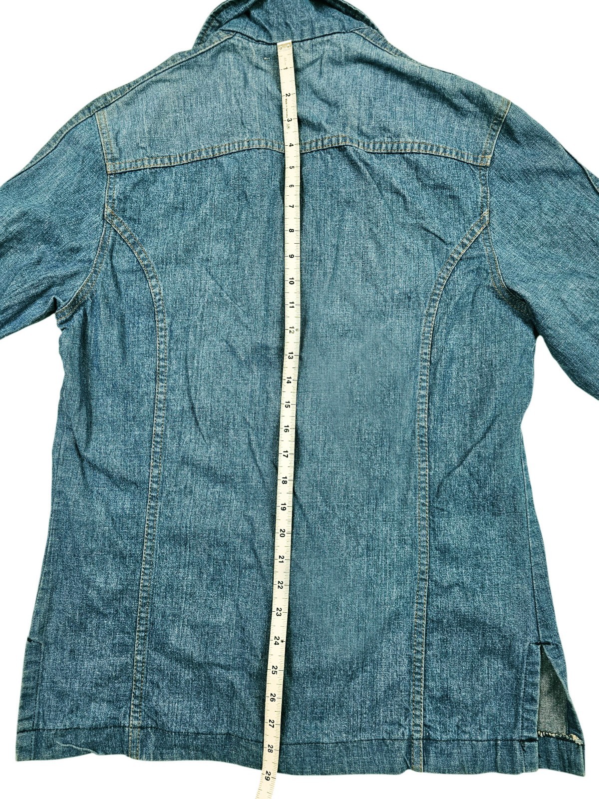 *HOT VINTAGE 80’s USA Men’s LEE @ COWBOY Slim BUTTON 44 Denim SHIRT Jeans M Reg