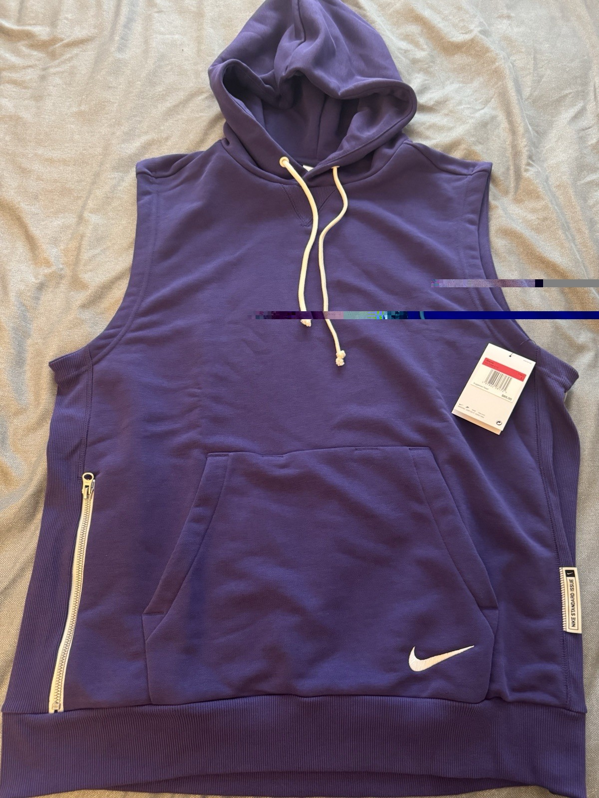 NIKE Dri-Fit Standard Issue HF7058-513 Hoodie Sweatshirt Vest Men’s L Purple