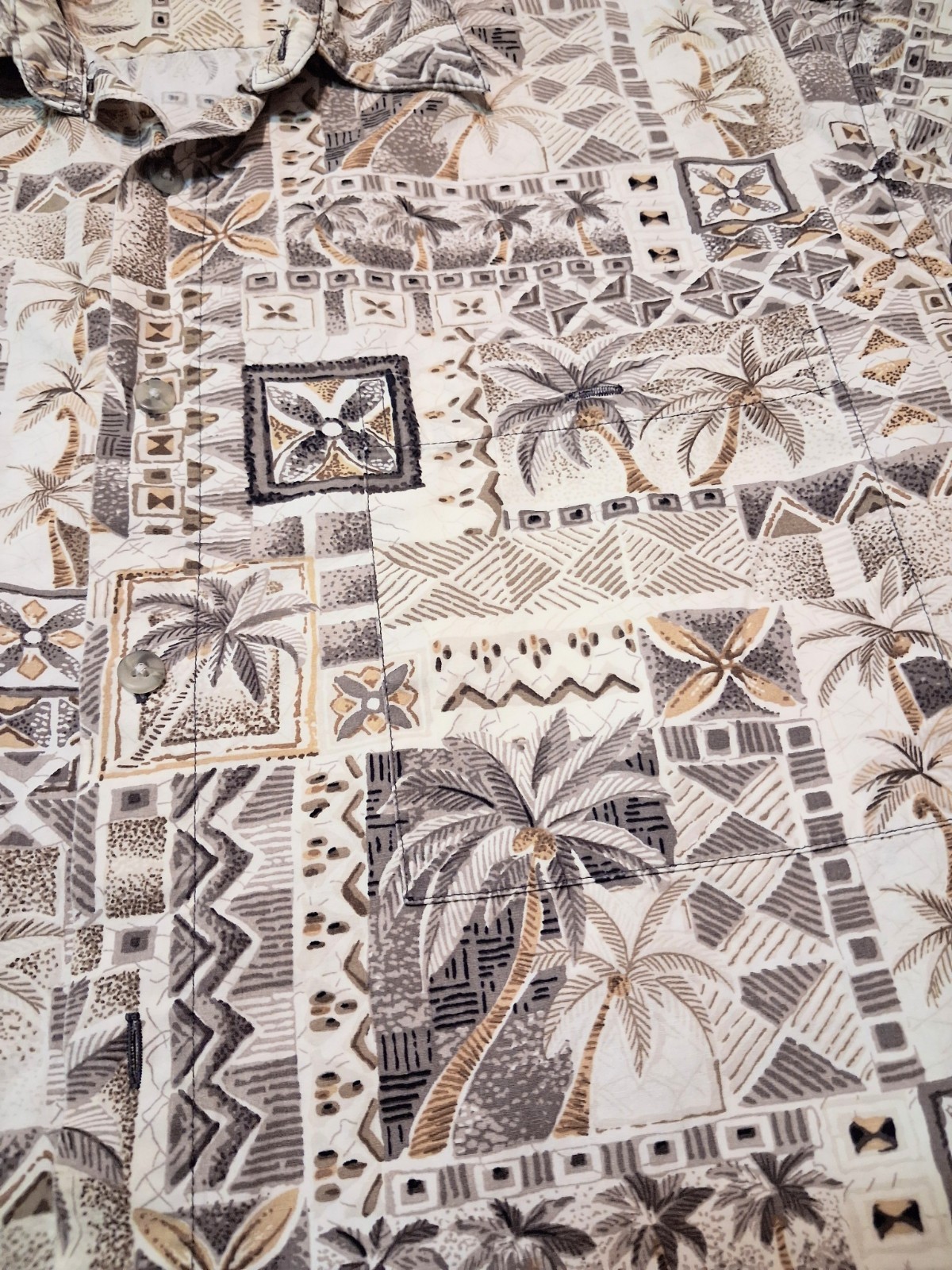 MENS VINTAGE HOLLIS RIVER LOT OF 2 PALM TREE HAWIIAN BUTTON UP SHIRTS LARGE EUC