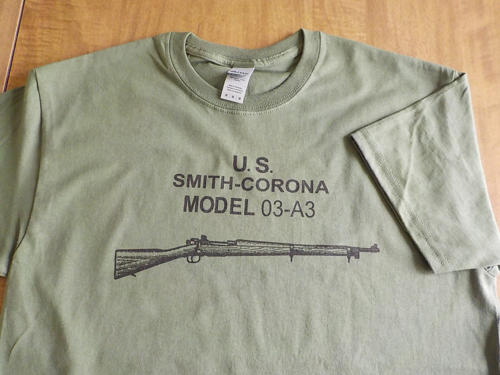 Smith Corona 1903A3 T Shirt Olive Drab Silk Screen $19.99 and up FREE SHIP