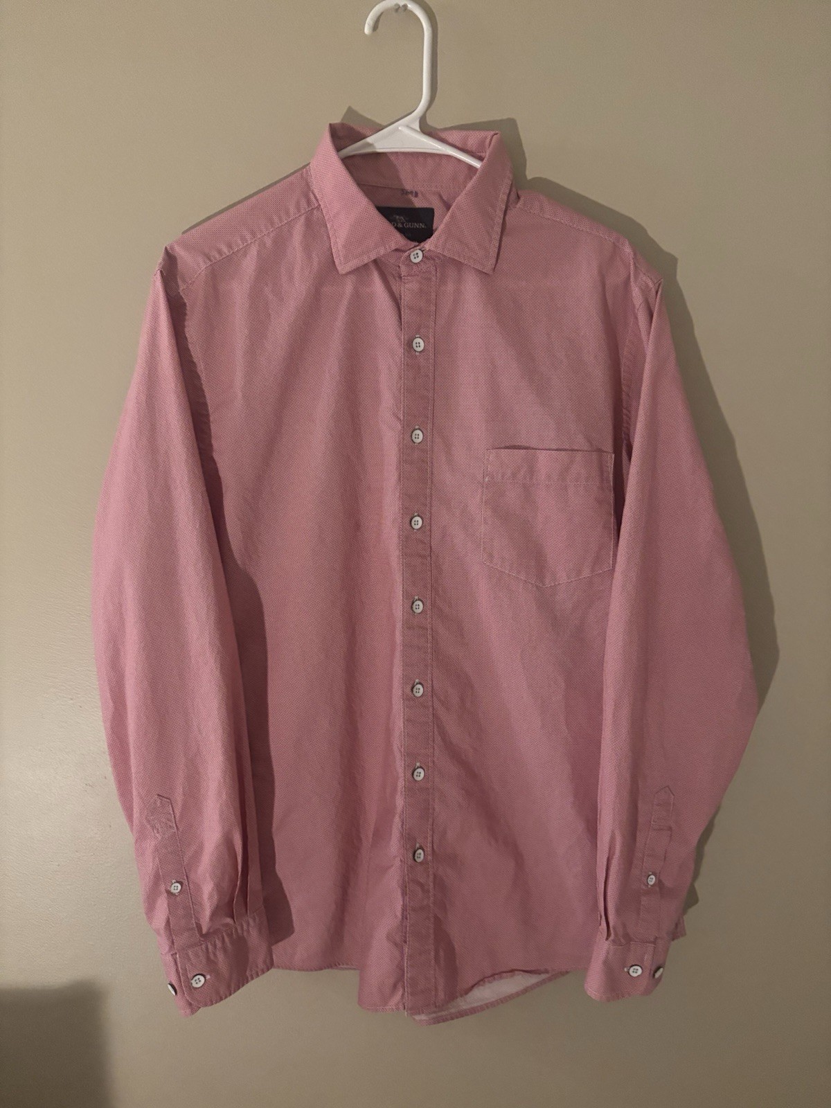 Rodd & Gunn Sports Fit Coral Linen Blend Long Sleeve Button Down Dress Shirt XL