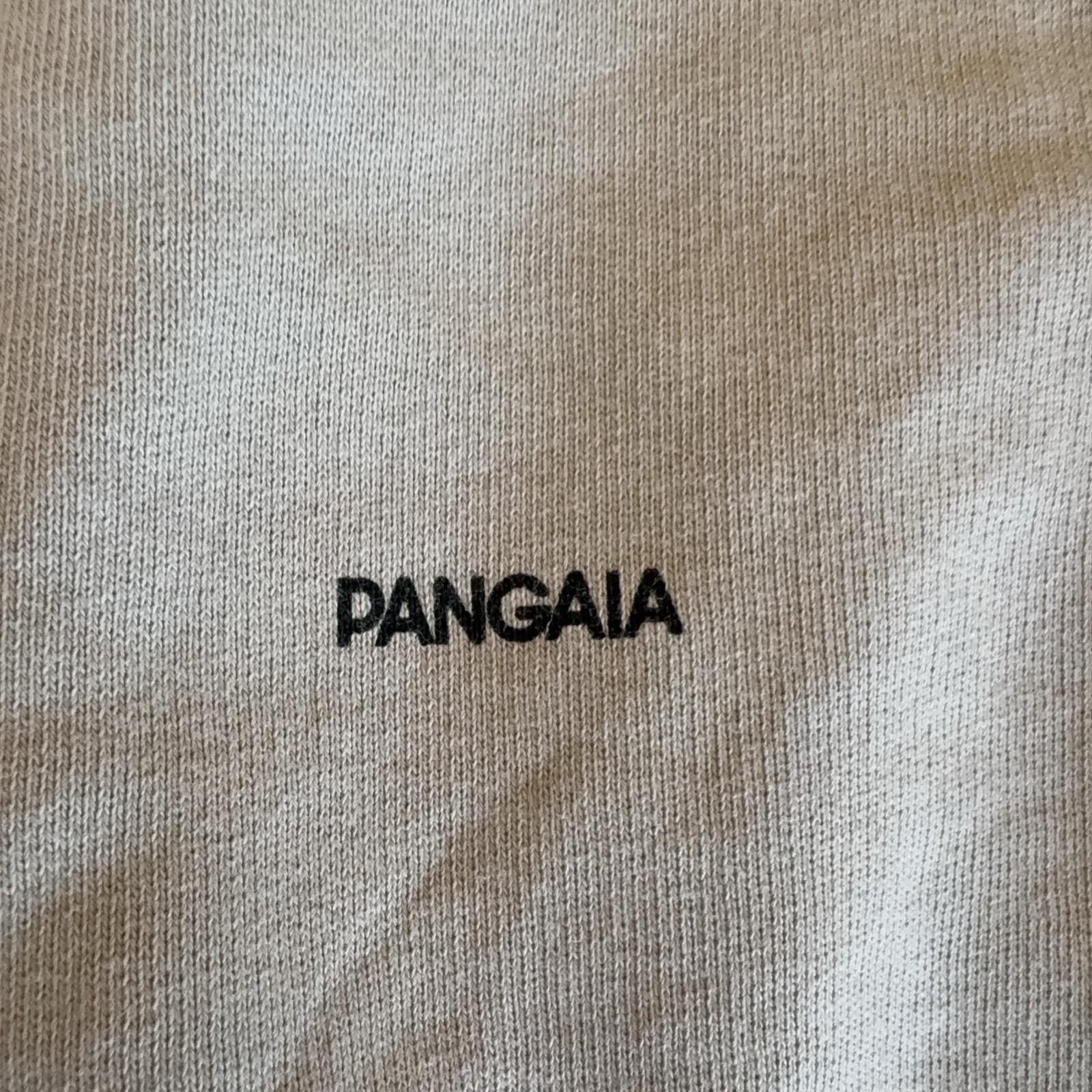 Pangaia Sweatshirt Mens Small Beige Recycled Cotton Logo Crewneck *See Note