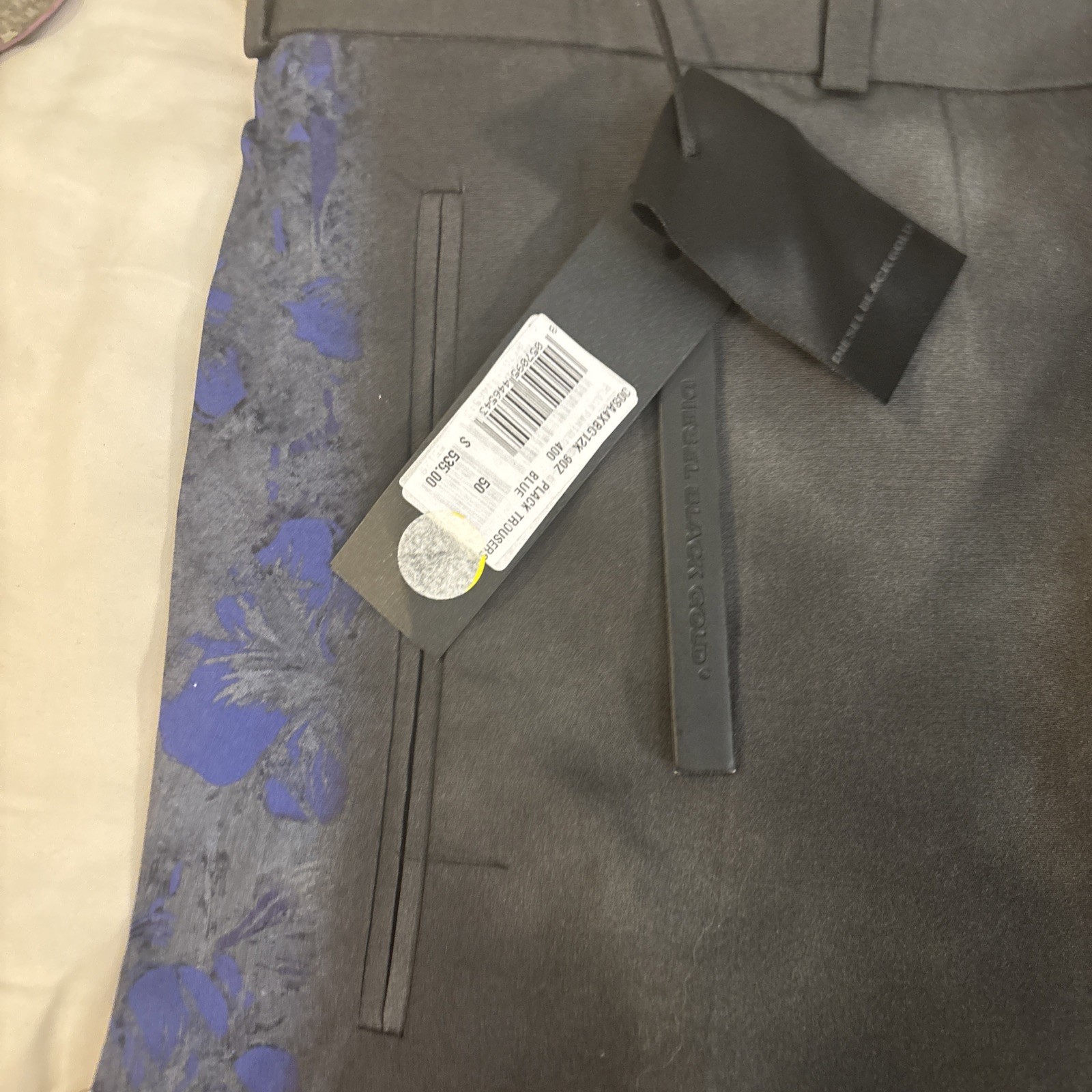 Diesel Black Gold Pants Black / Blue Print – 50 EU – Very Rare Print – NWT