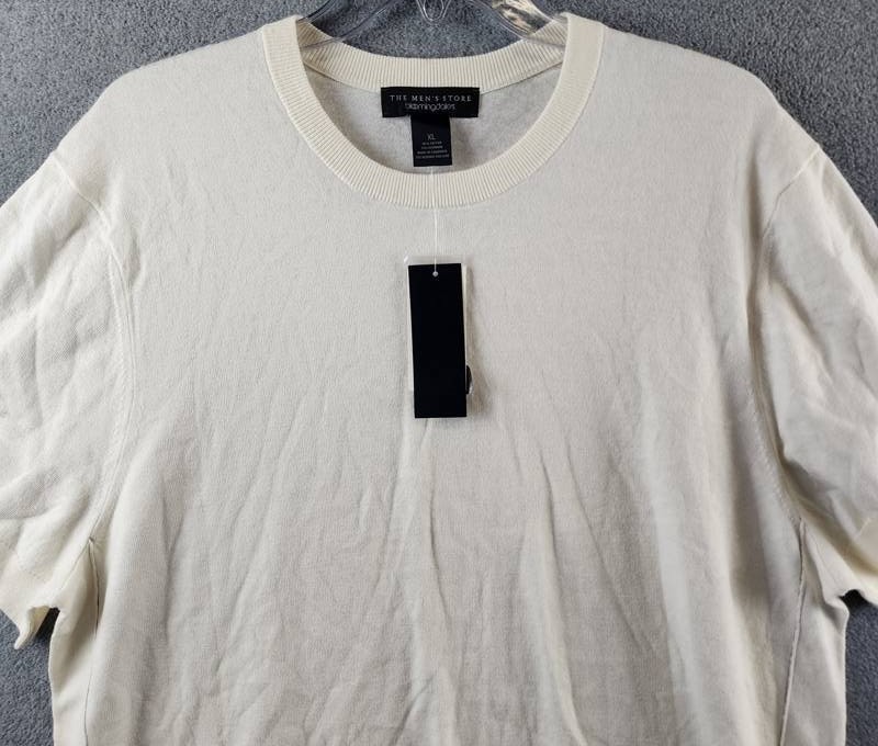 The Men’s Store at Bloomingdale’s Cashmere Blend Sweater Tee XL Cannoli Pullover