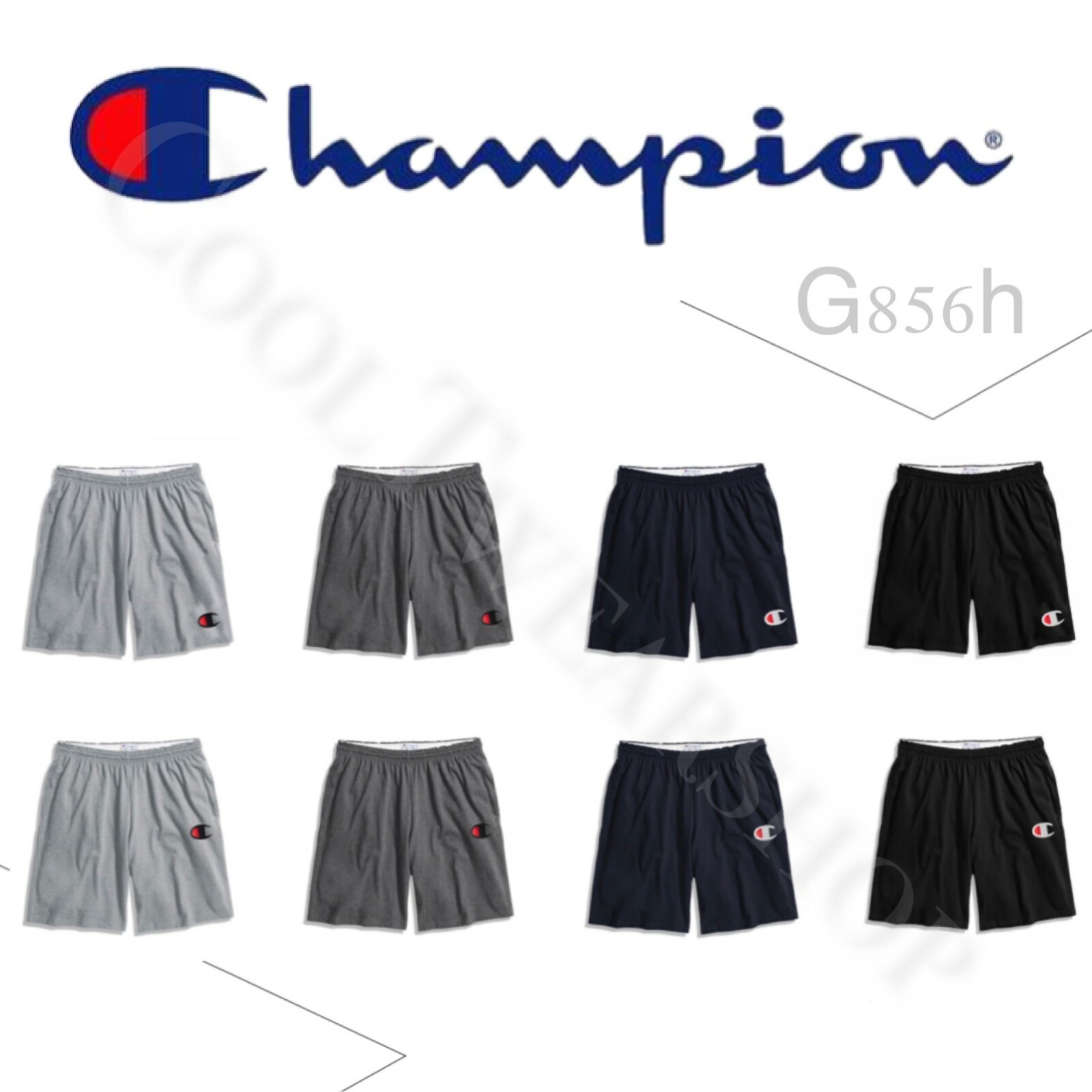 NEW Authentic Champion Men’s Jersey Shorts, Big C Logo G856H Y07689