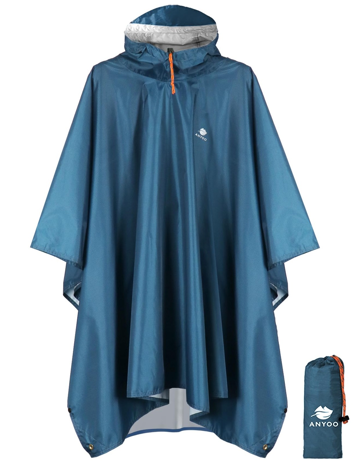 Hooded Rain Poncho for Adults Waterproof Lightweight Rain Coats for Men Women…