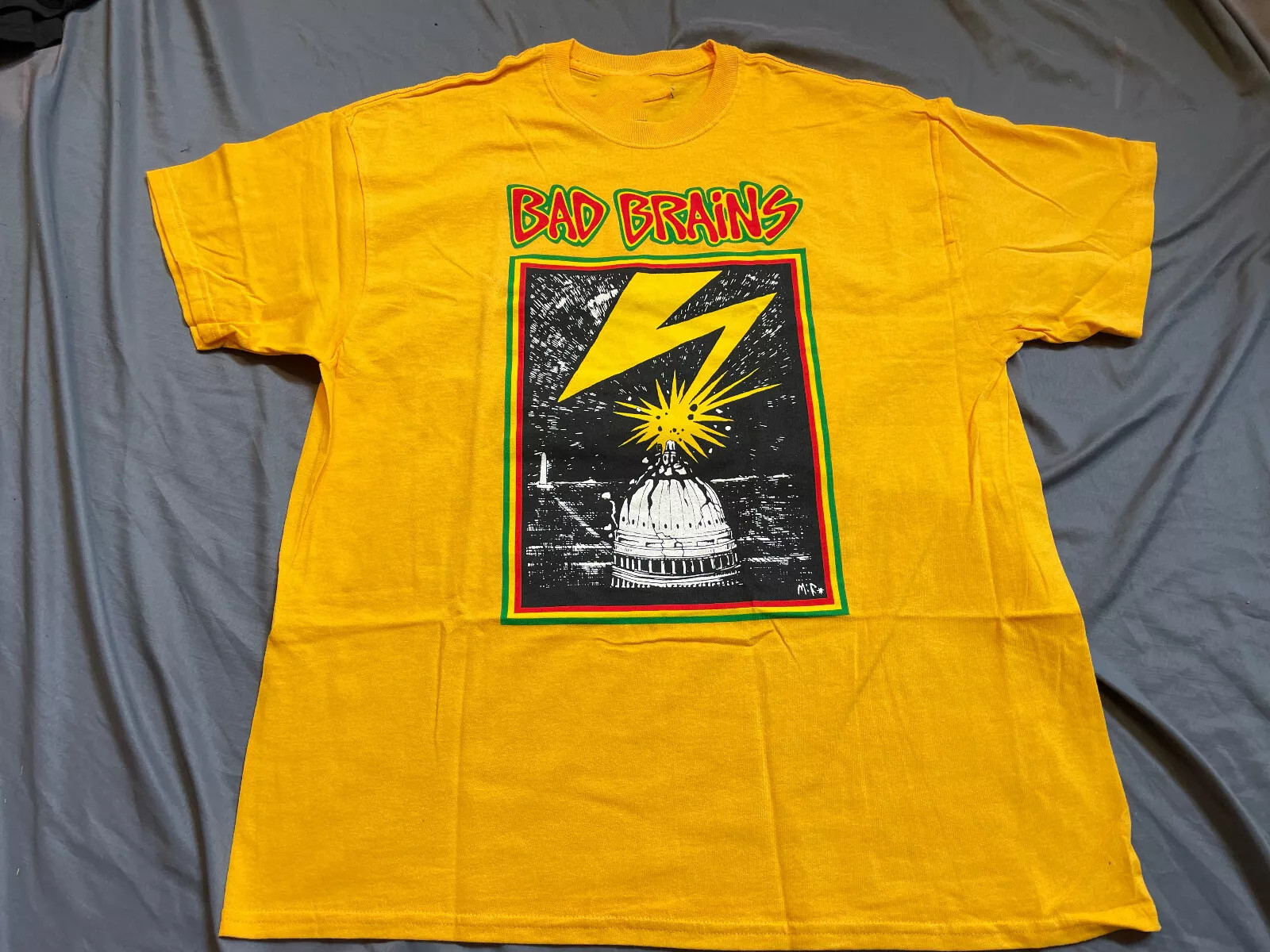 Bad Brains T-Shirt Punk Hardcore Band Reprinted Yellow T Shirt Full Size S-5XL