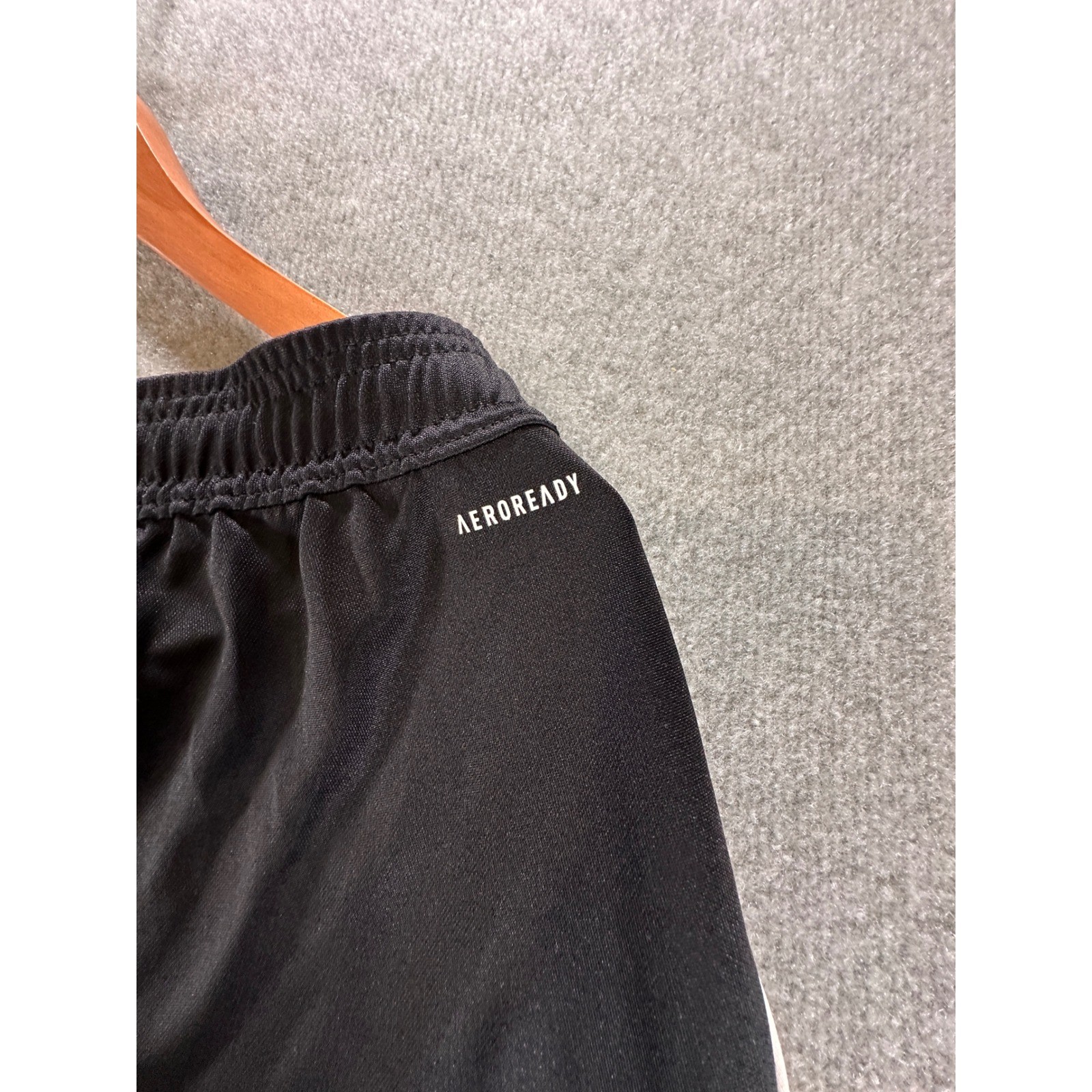 Adidas Mens Black White 3 Stripe Track Pants Regular Fit Zipper Ankle Large