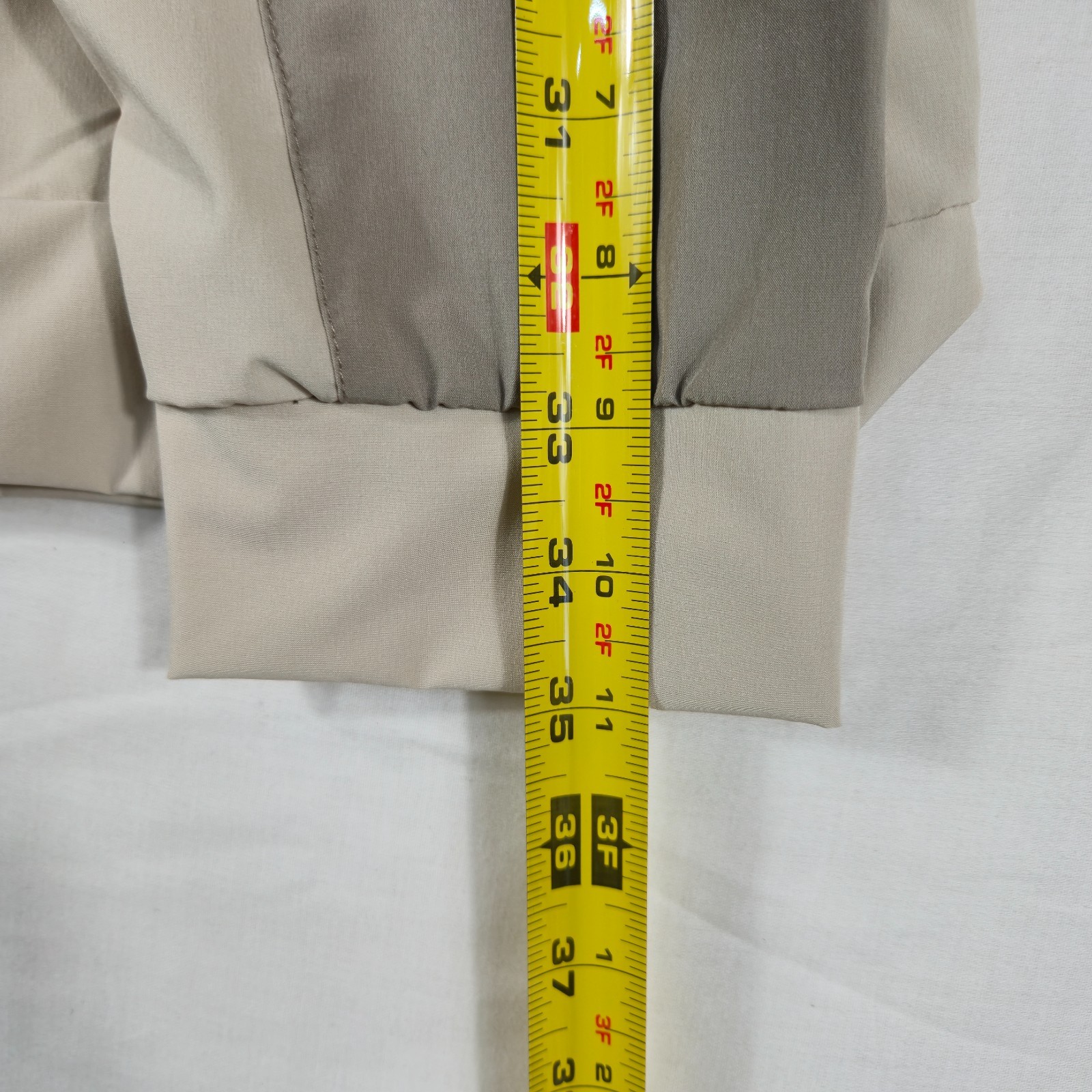 New Balance Windbreaker Jacket Men L Beige Brown Colorblock 4 Way Stretch Hooded