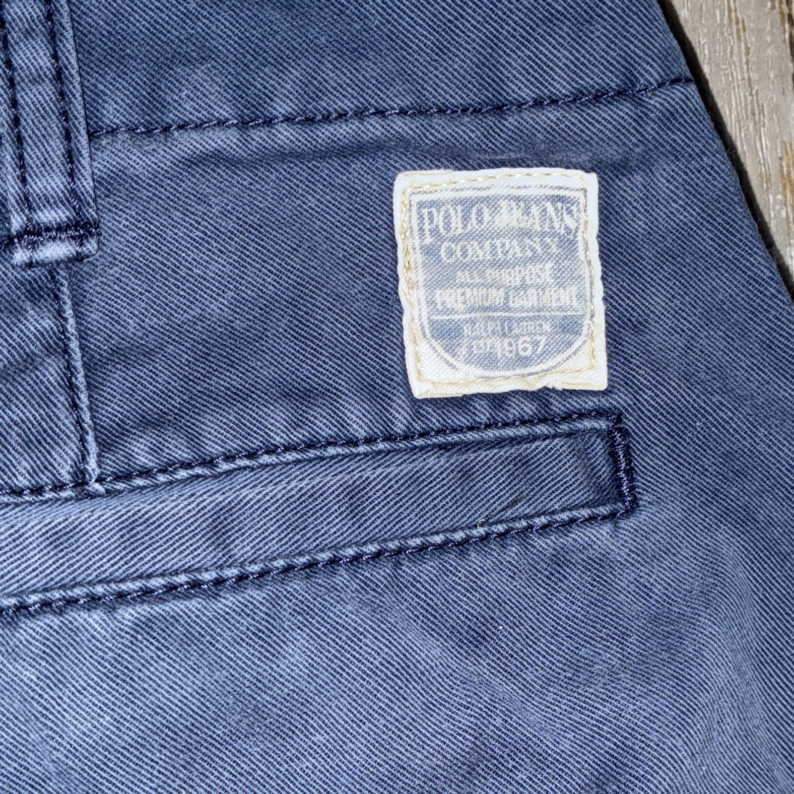 Polo Jeans Company Men’s Blue Chino Pants Cotton Denim 34W