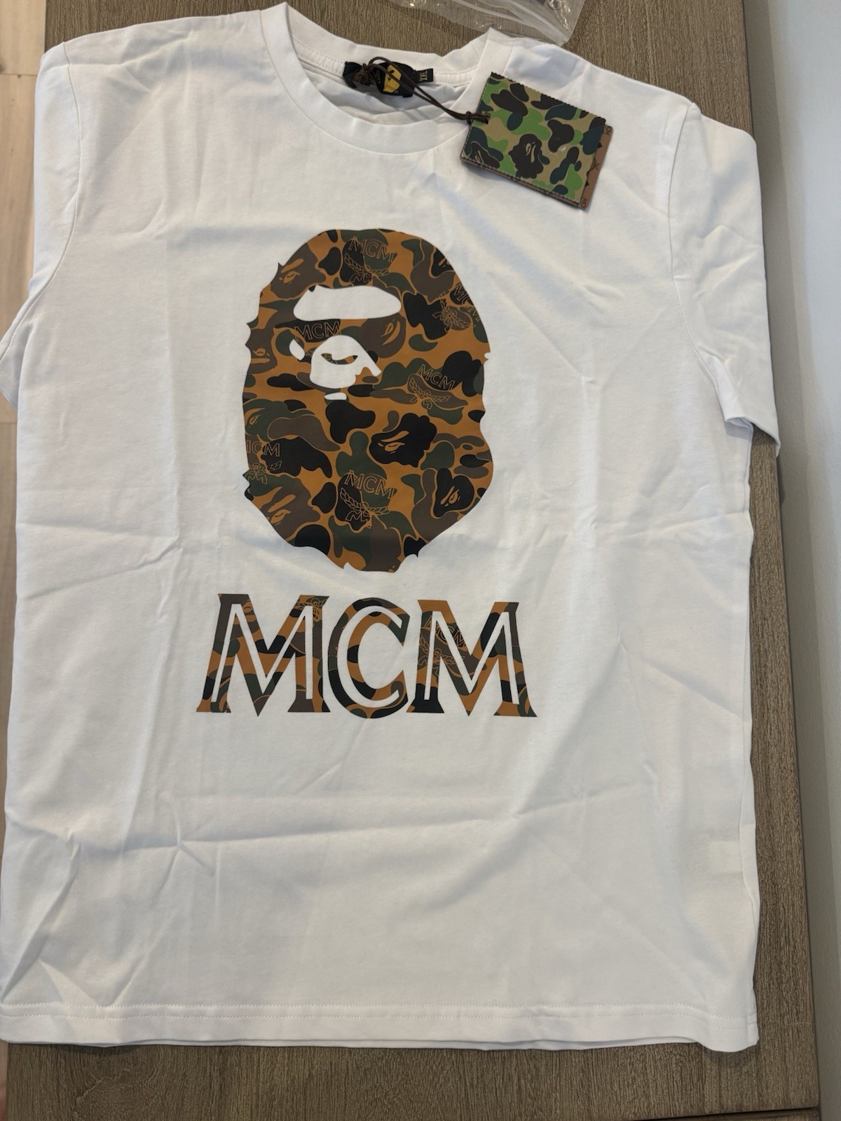 MCM Bathing Ape Bape T Shirt White Japan XXL Fits Like M Medium