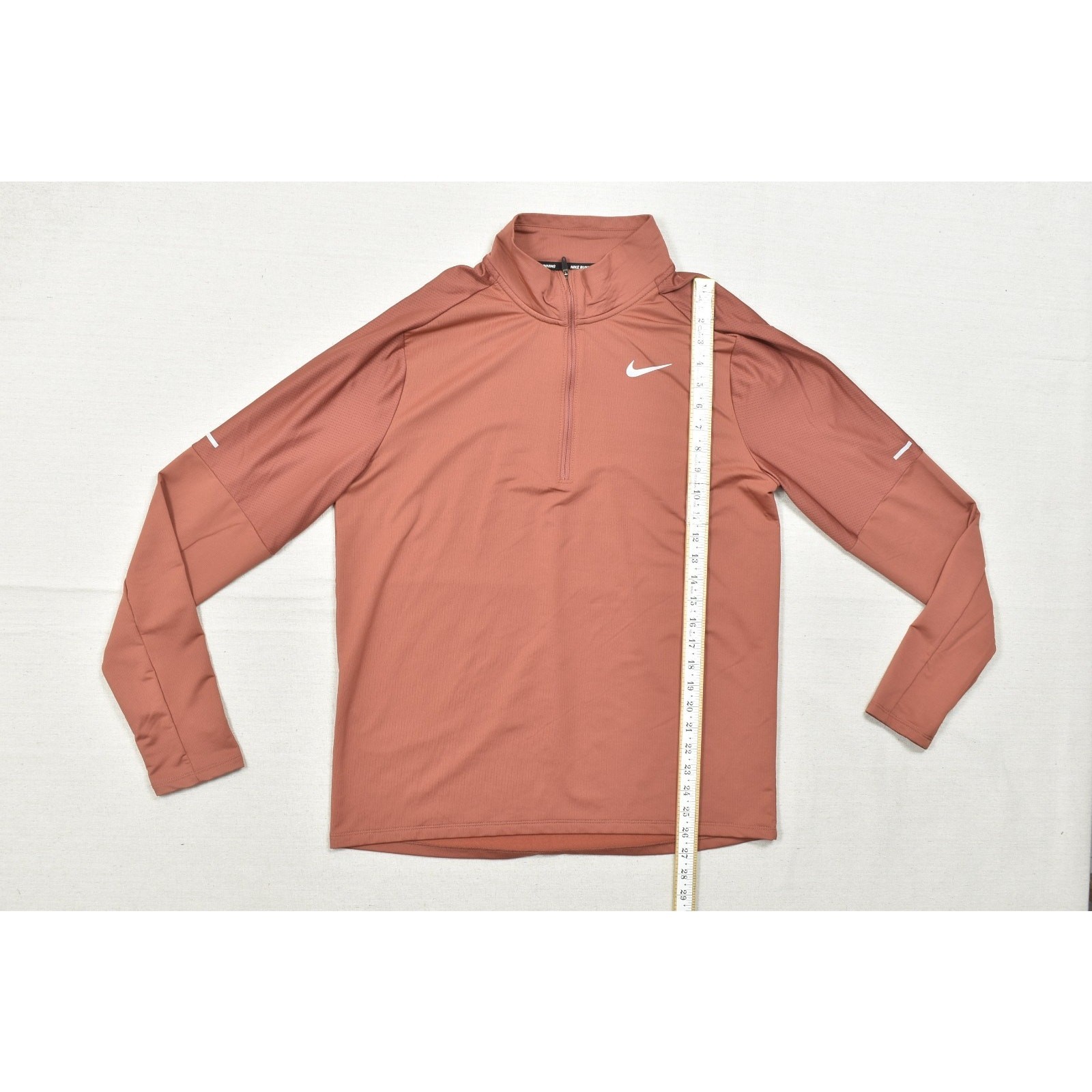 Nike Running Dri-FIT 1/2 Zip Pullover Men’s Size L Terracotta Orange Long Sleeve