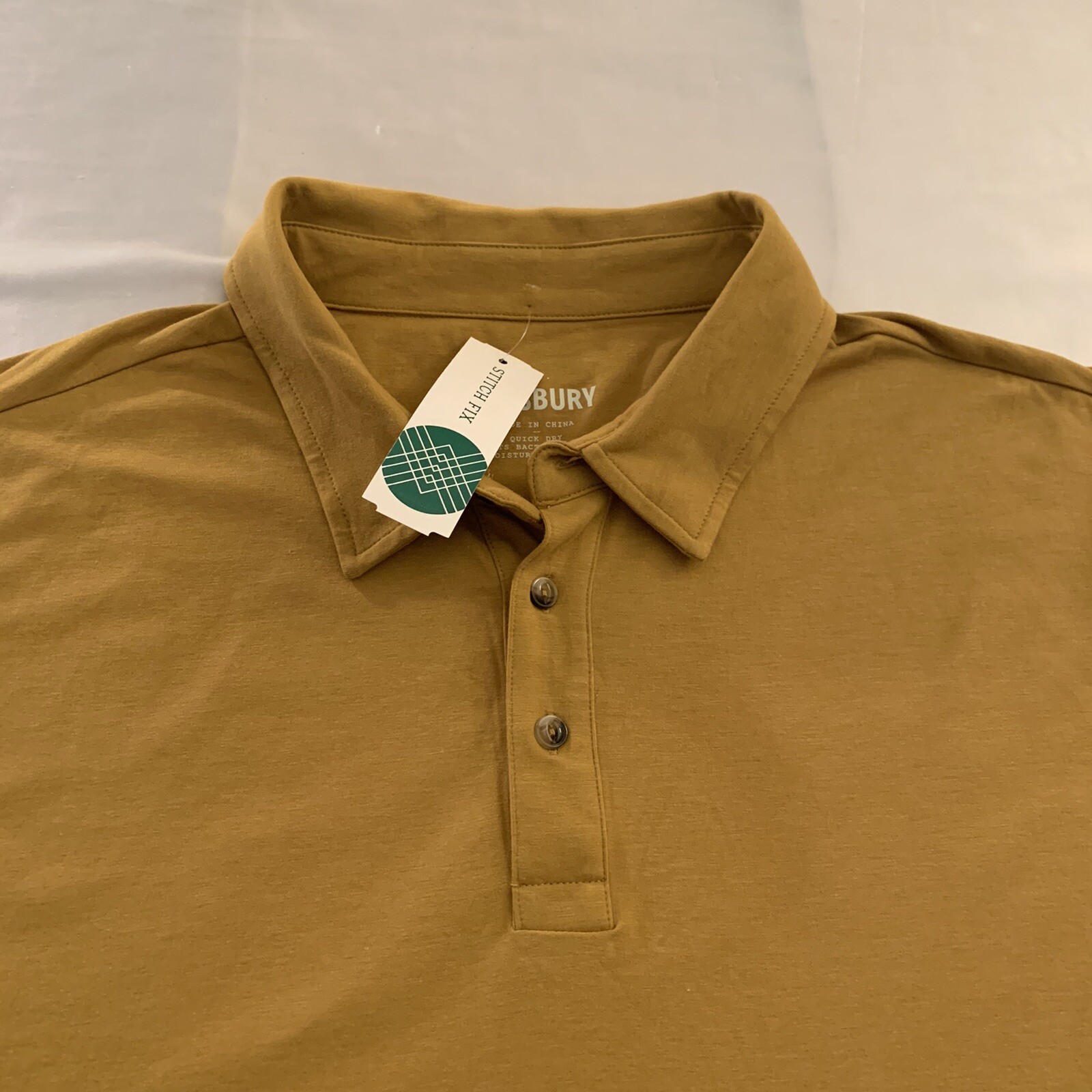 Alesbury Polo Shirt Mens 2XL Modal Jersey Mustard Stretch Stitch Fix New NWT 🔥