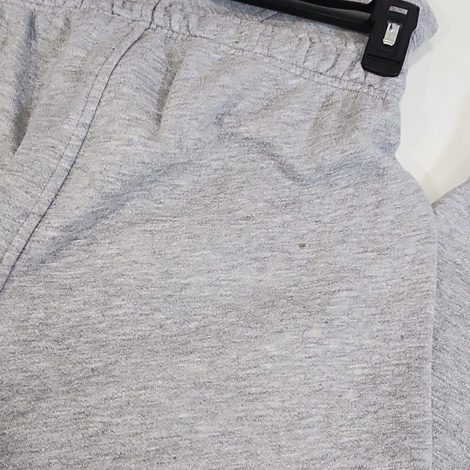 PlatoCratic Men’s Gray Fleece Sweatpants L Drawstring Pockets Straight Leg