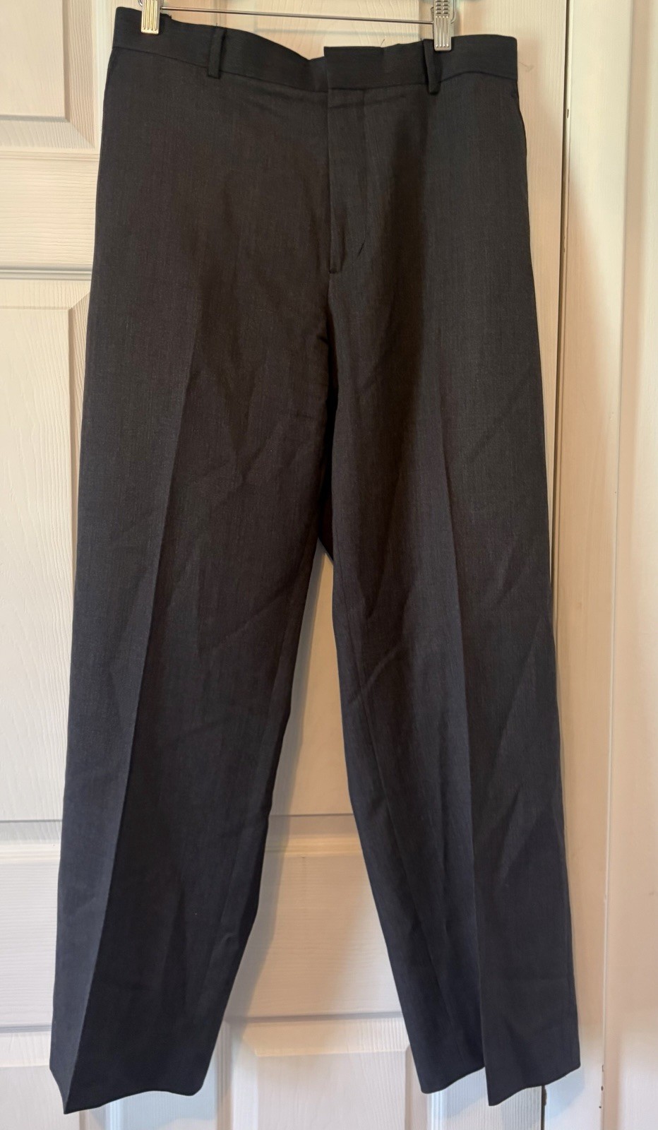 Banana Republic Men’s Black Wool Dress Pants Flat Front Straight Leg 36W