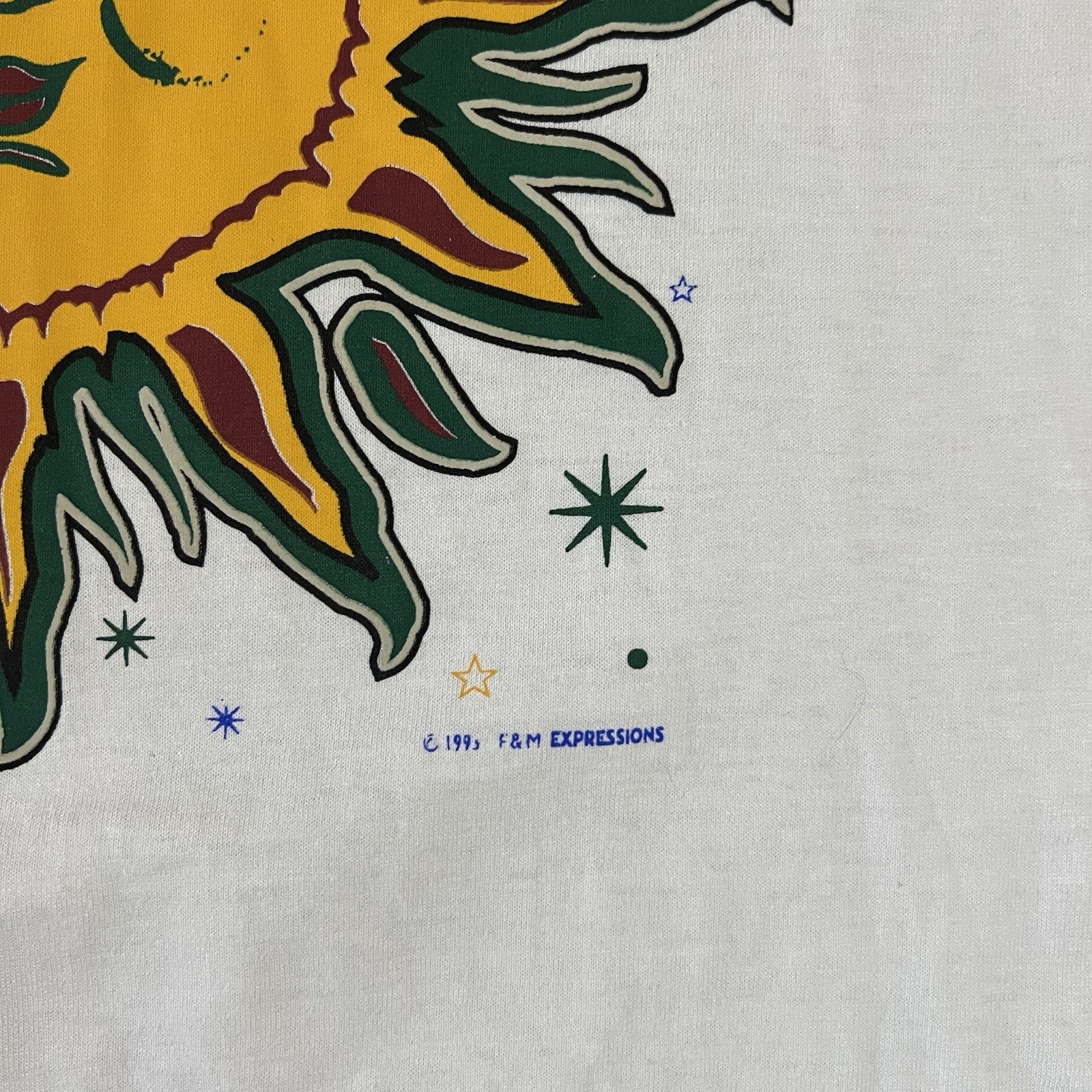 Vintage 90s Hawaii Sun Symbol Art T Shirt Mens Extra Large Surf Beach Colorful